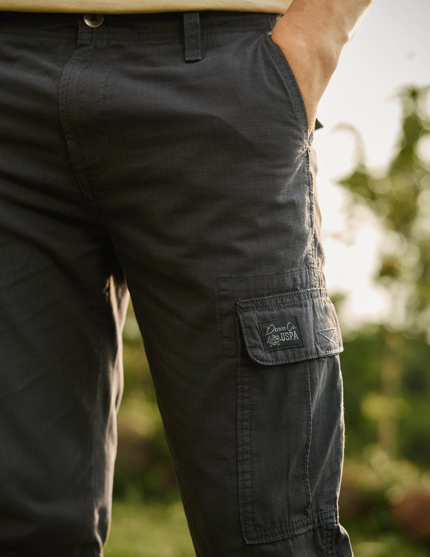 Straight Fit Cargo Trousers Polo Grey - U.S. Polo Assn. India | Large