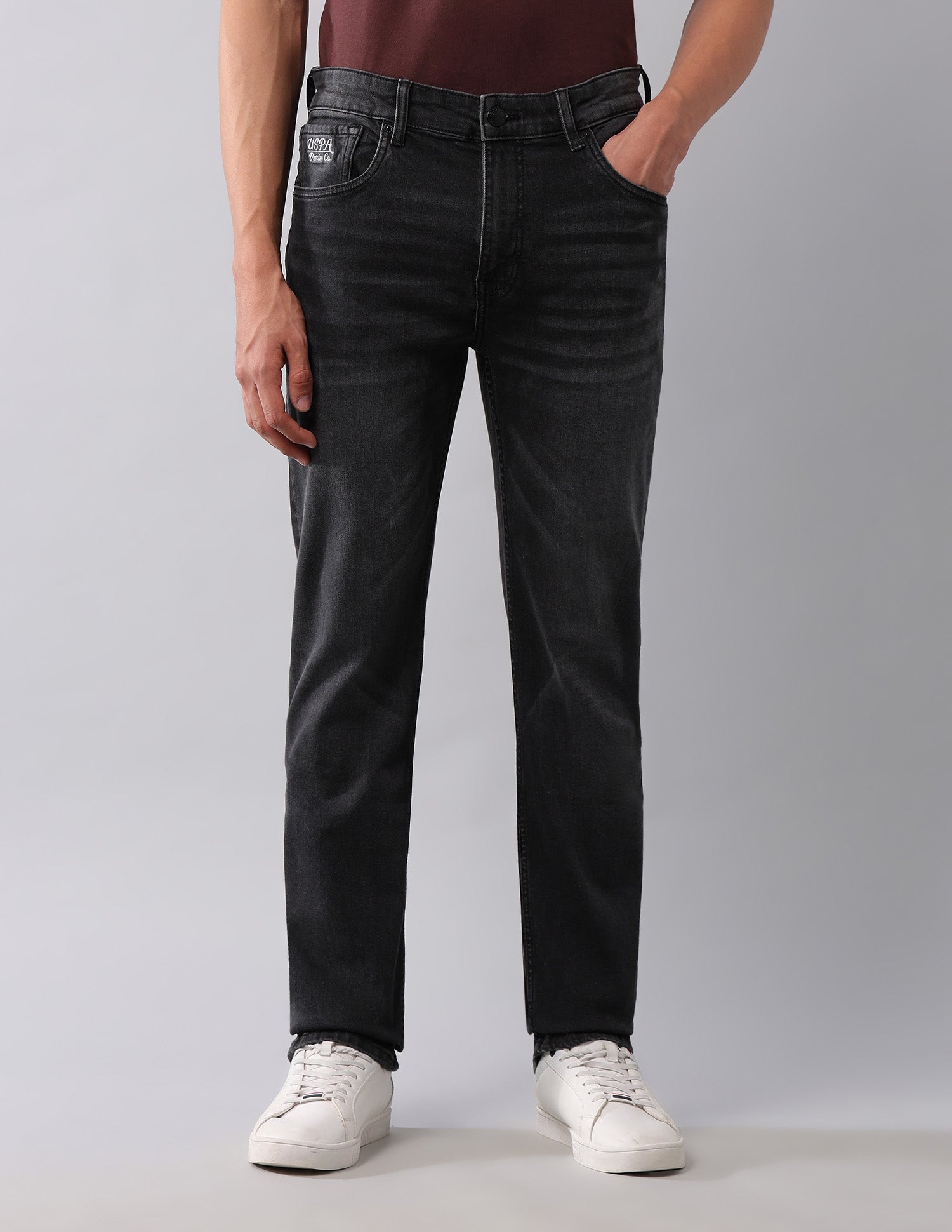 Harold Slim Straight Fit Black Jeans Black - U.S. Polo Assn. India | Large