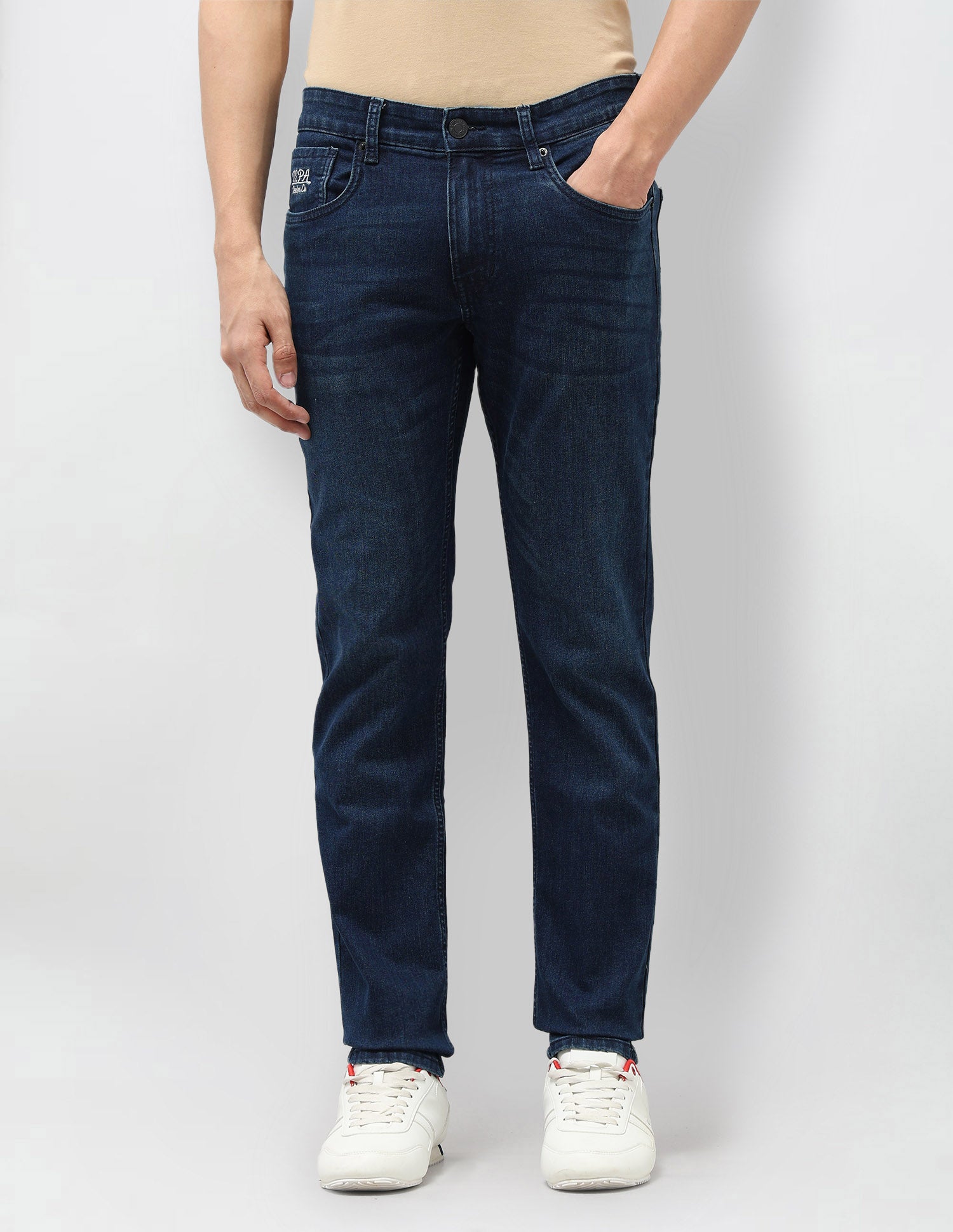 Brandon Slim Tapered Fit Blue Jeans Blue - U.S. Polo Assn. India | Large