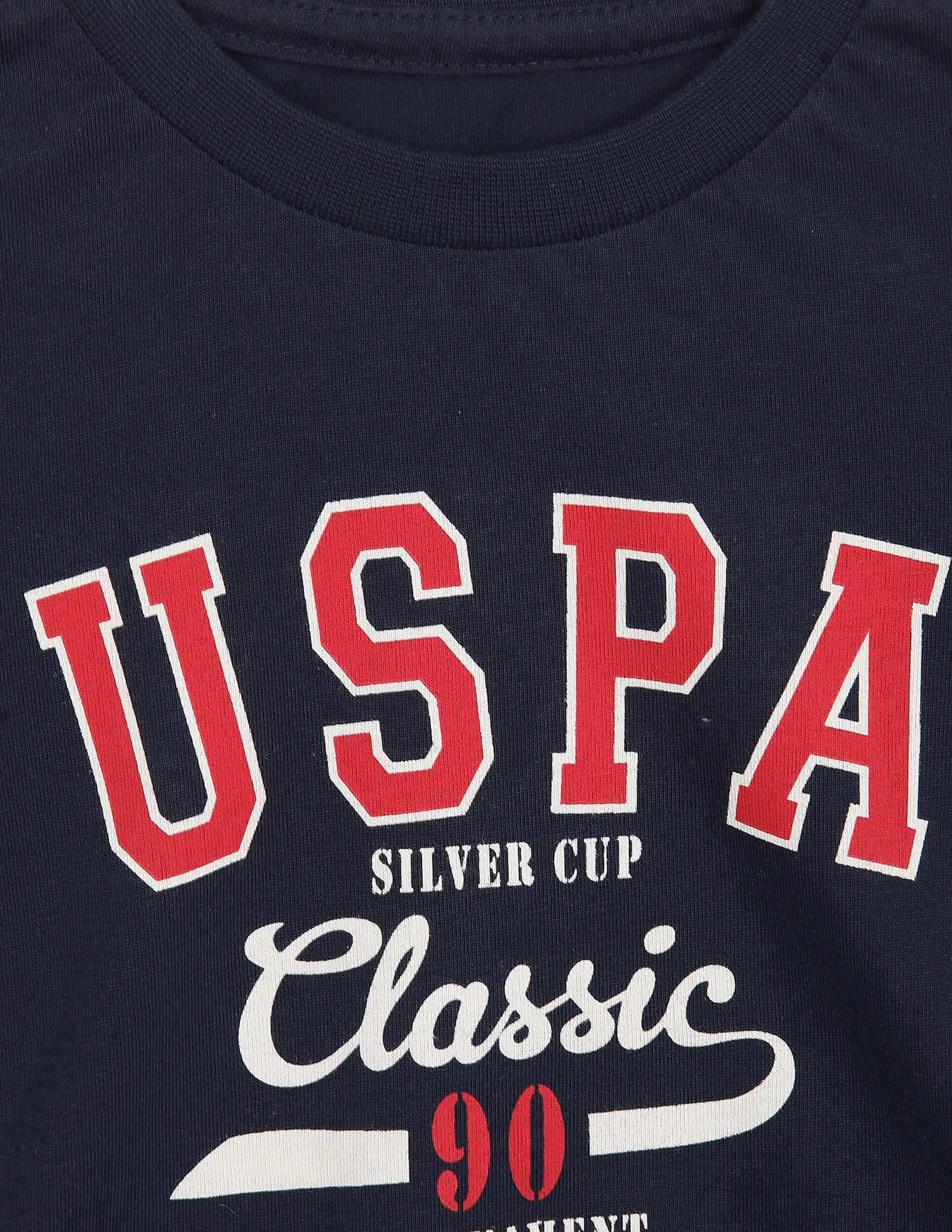 Cotton Printed T-Shirts - Pack Of 2 White and Navy - U.S. POLO ASSN. | Large