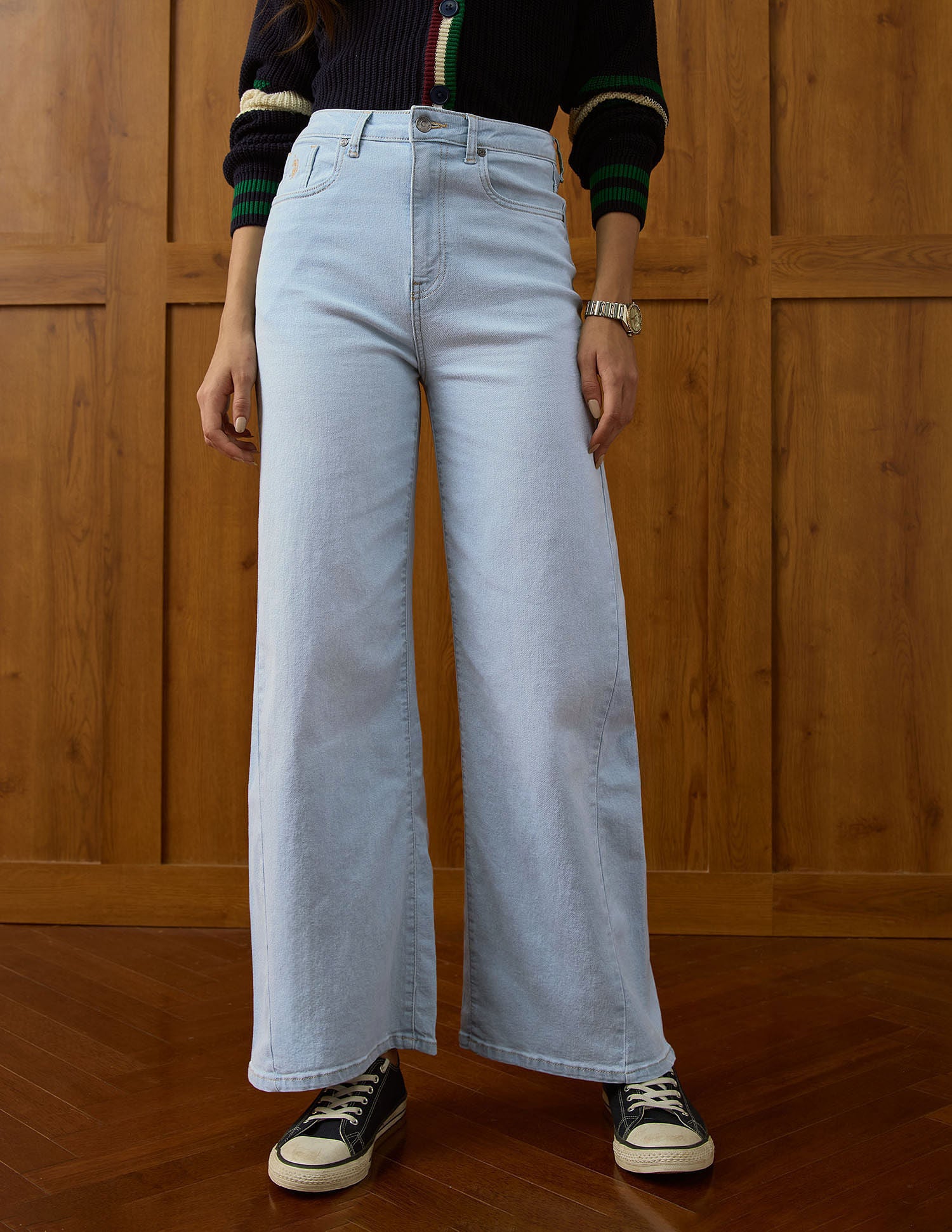 High Rise Baggy Fit Jeans Dark Blue - U.S. POLO ASSN. | Large