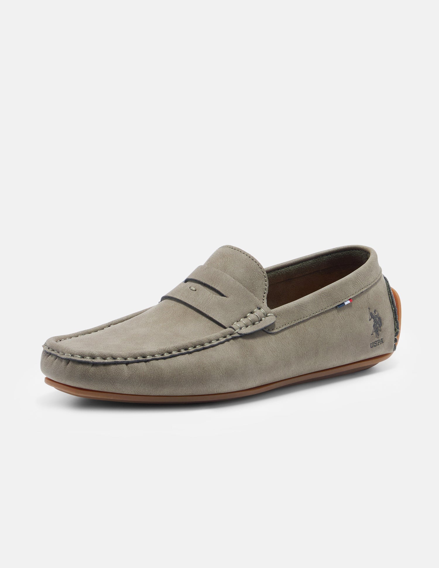 Round Toe Elric Loafers Olive - U.S. Polo Assn. India | Large