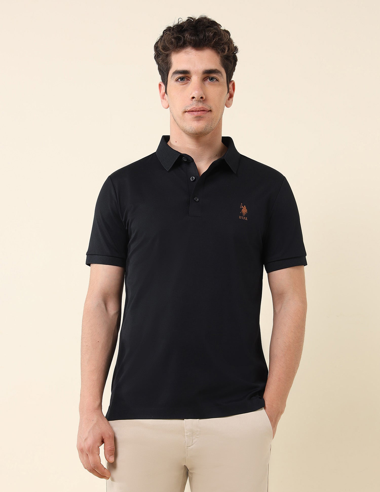 Solid Gentleman's Club Polo Shirt Navy - U.S. Polo Assn. India | Large
