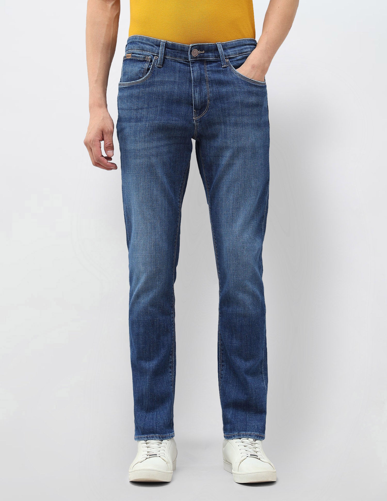 Brandon Slim Tapered Fit Blue Jeans Blue - U.S. POLO ASSN. | Large