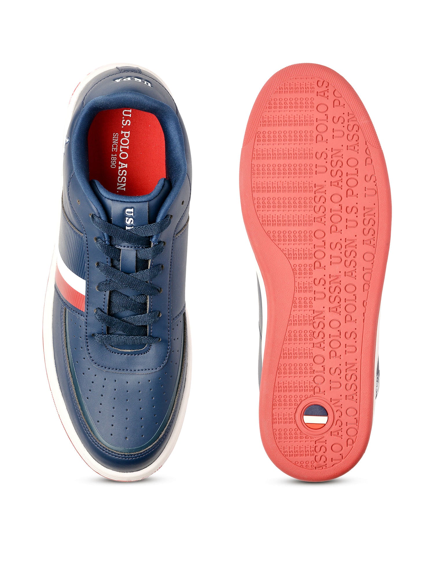 Men Gael Navy Retro Court Sneakers Navy - U.S. Polo Assn. India | Large