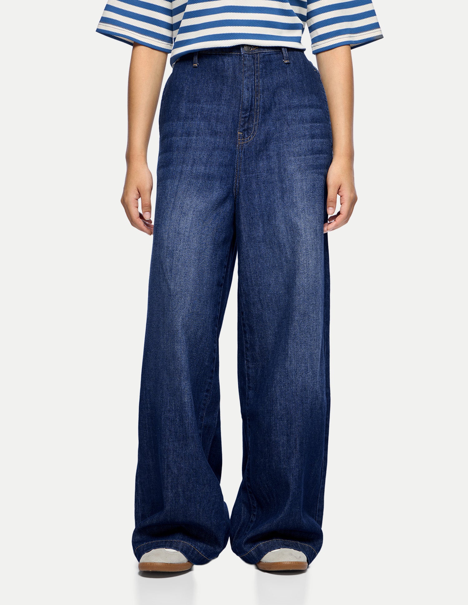 Wide Leg Fit Blue Jeans Dark Blue - U.S. Polo Assn. India | Large