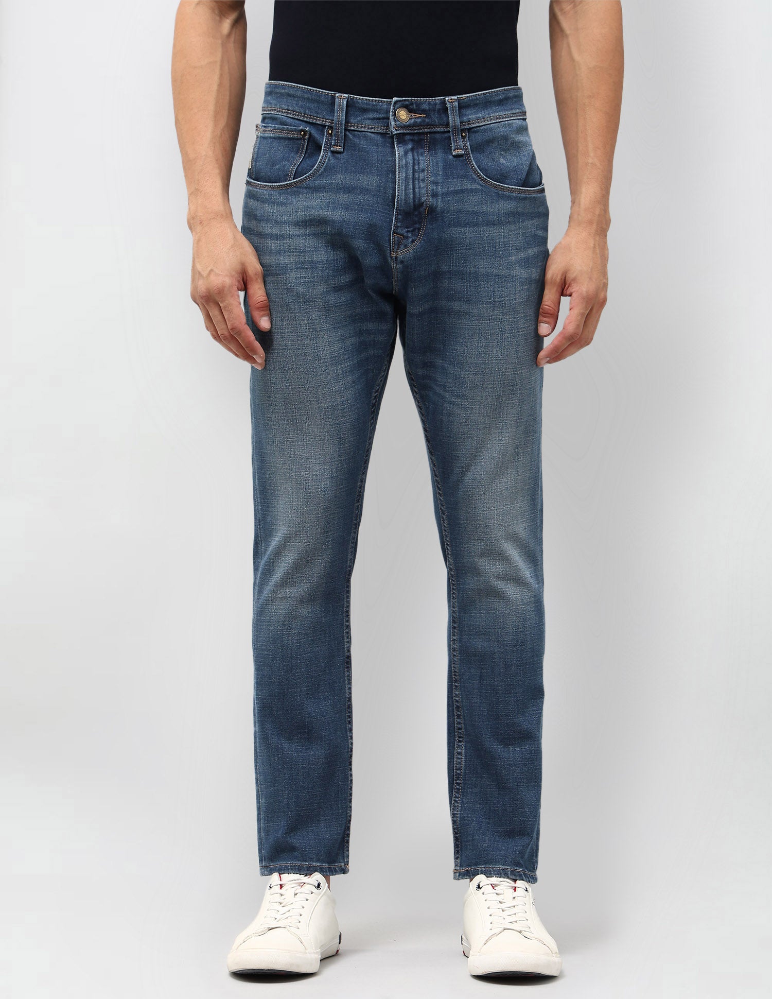 Henry Tapered Fit Blue Jeans Med Blue - U.S. POLO ASSN. | Large