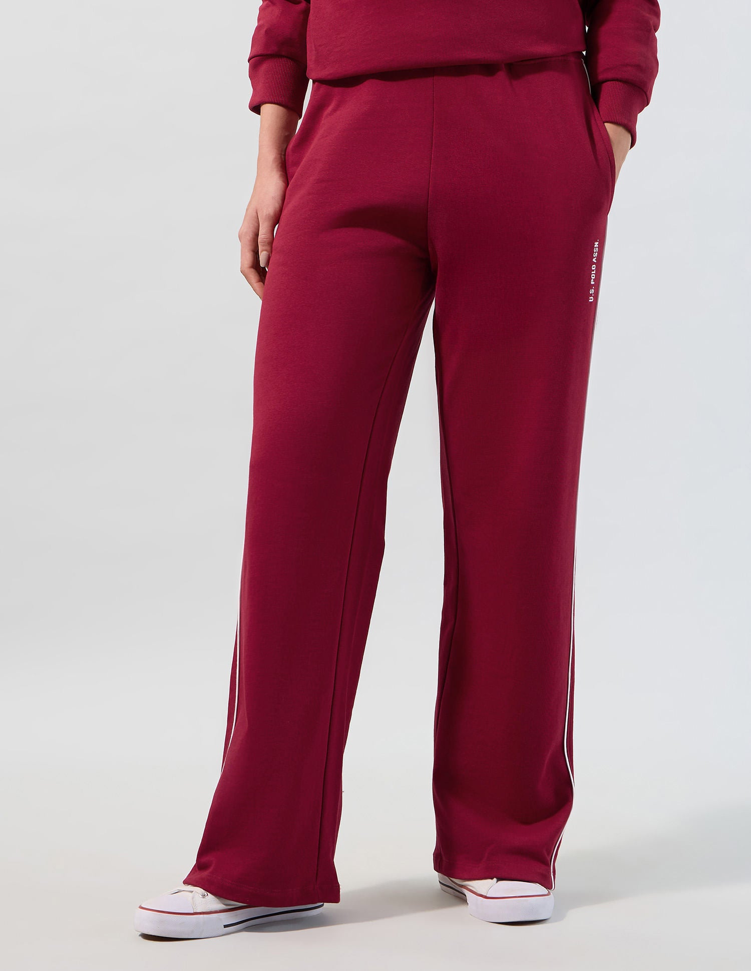 Straight Fit Solid Trousers Red - U.S. POLO ASSN. | Large