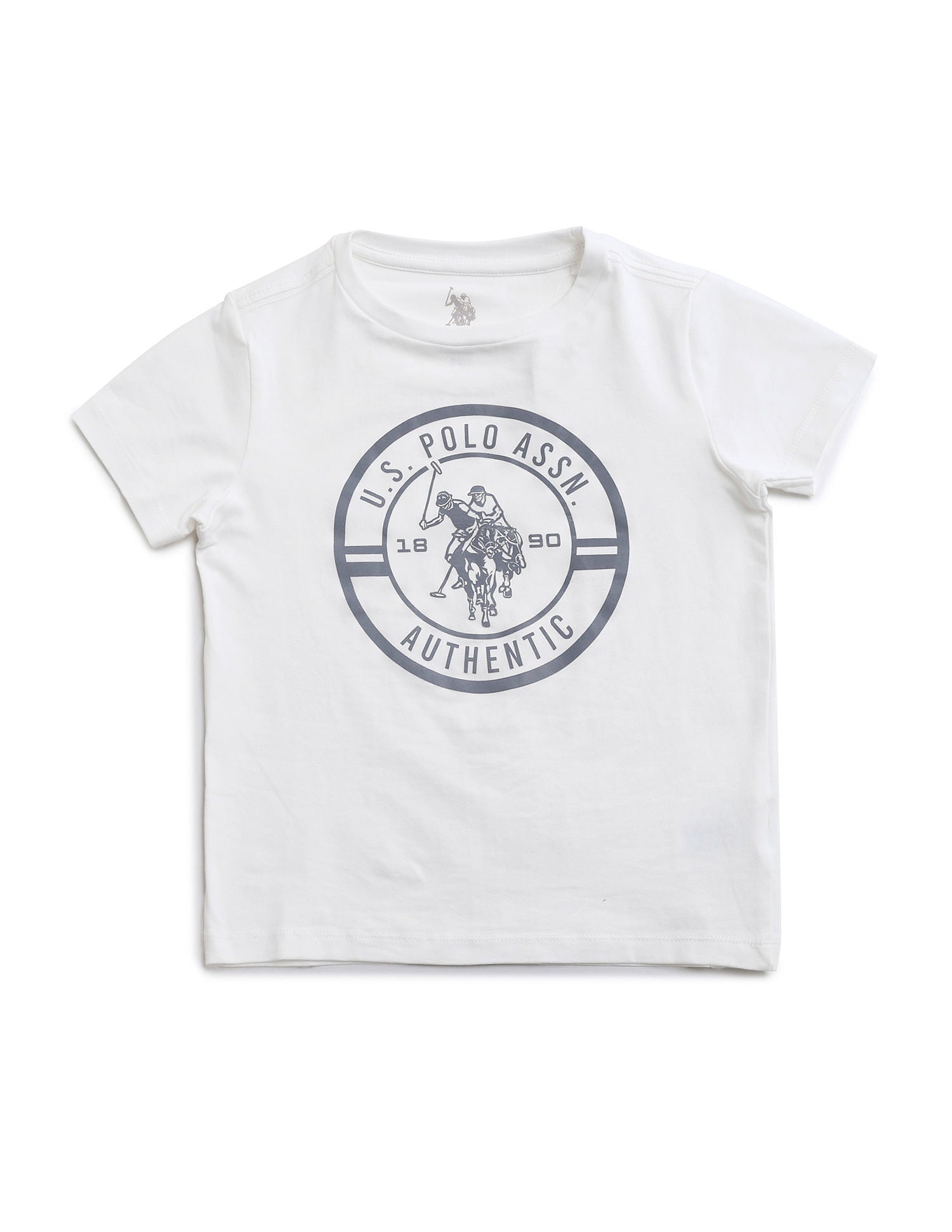 Boys Pure Cotton Regular T-shirt White - U.S. POLO ASSN. | Large