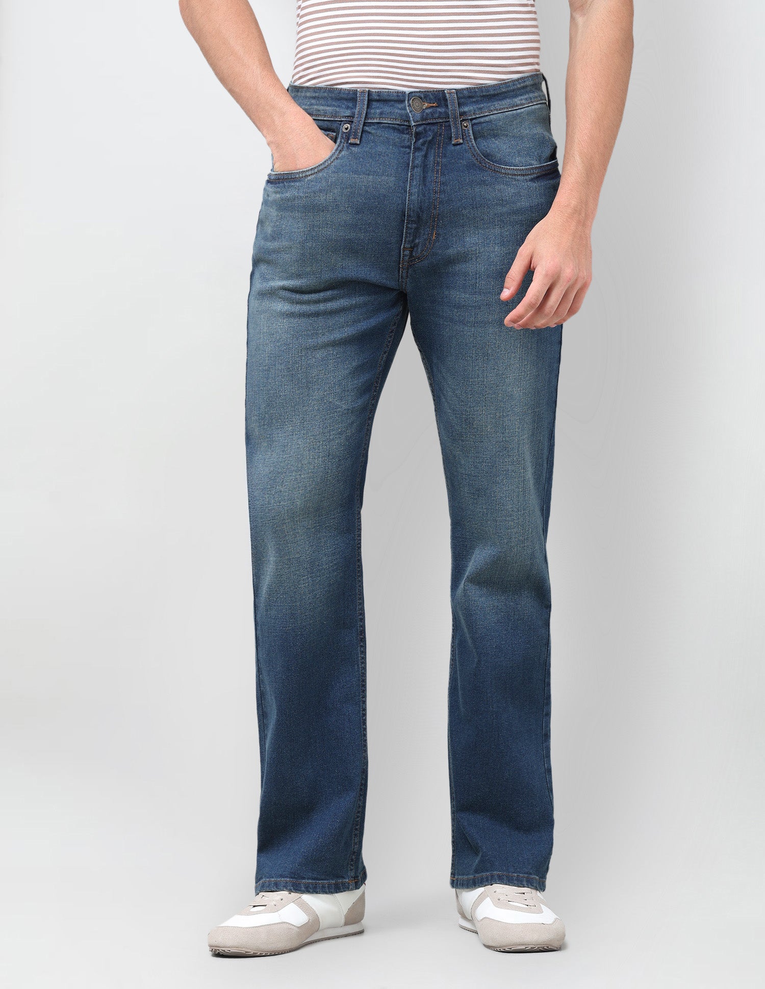 Connor Bootcut Fit Blue Jeans Mid Blue - U.S. Polo Assn. India | Large