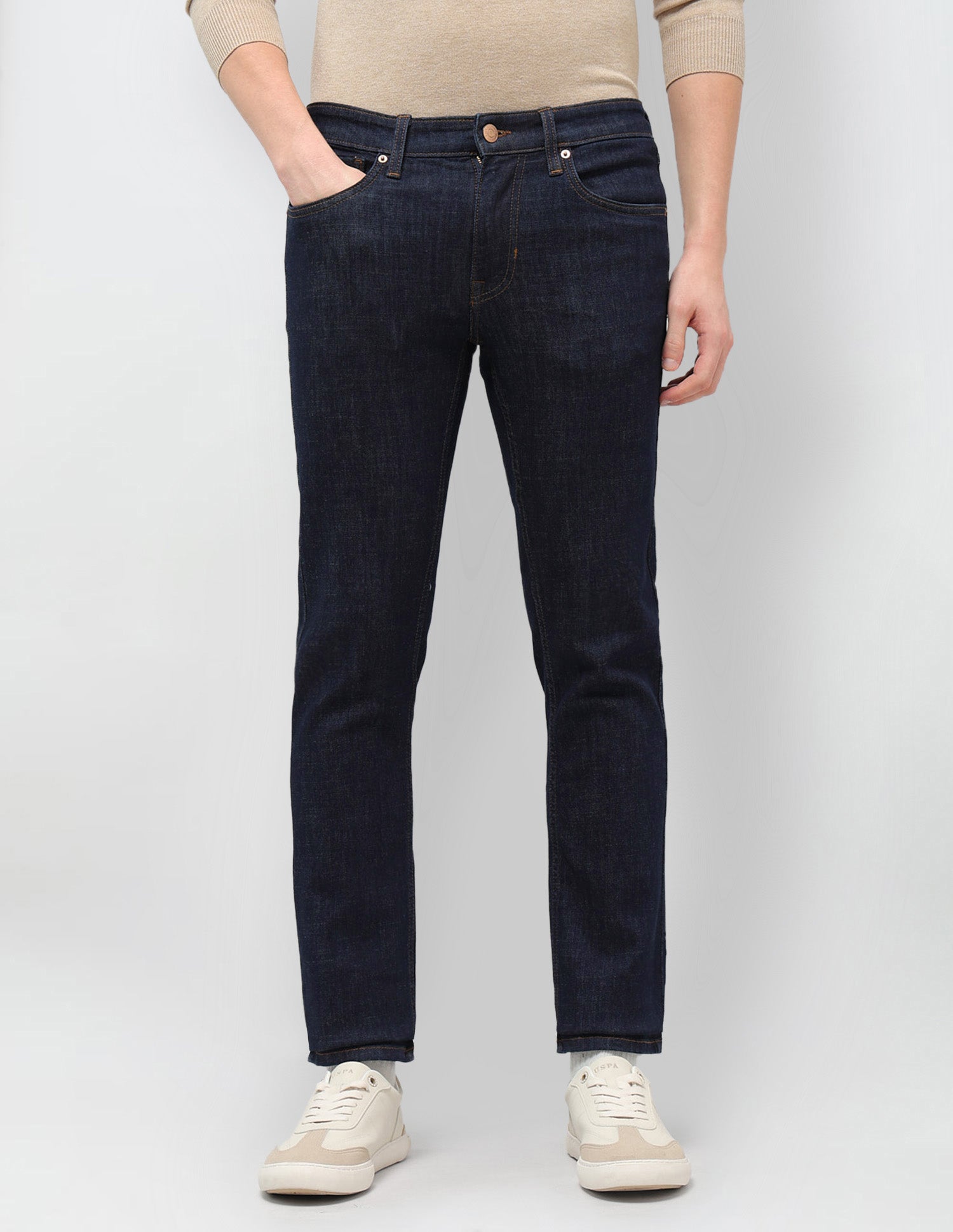 Regallo Skinny Fit Blue Jeans Dark Blue - U.S. Polo Assn. India | Large