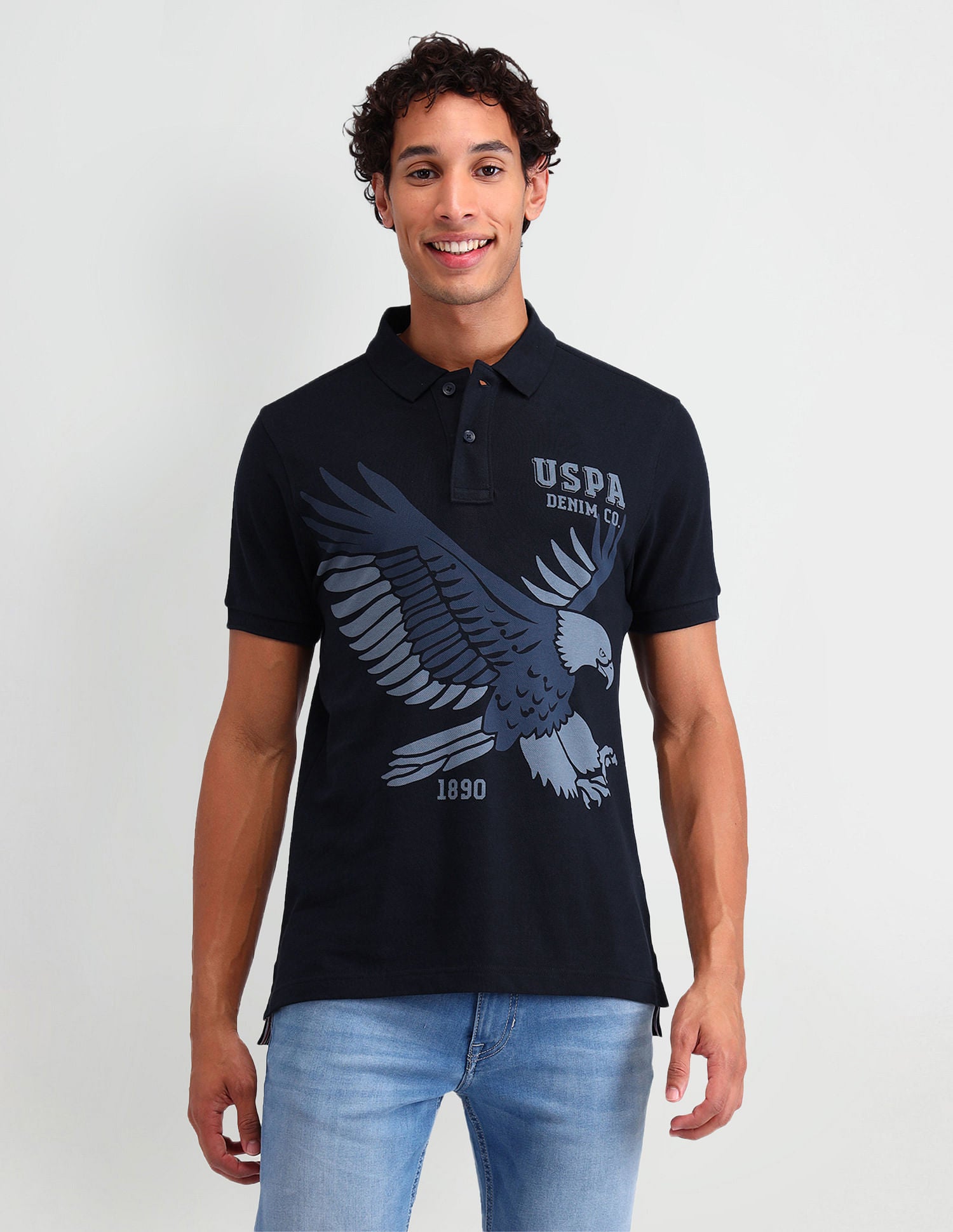 Americana Muscle Fit Brand Polo Shirt Wine - U.S. POLO ASSN. | Large