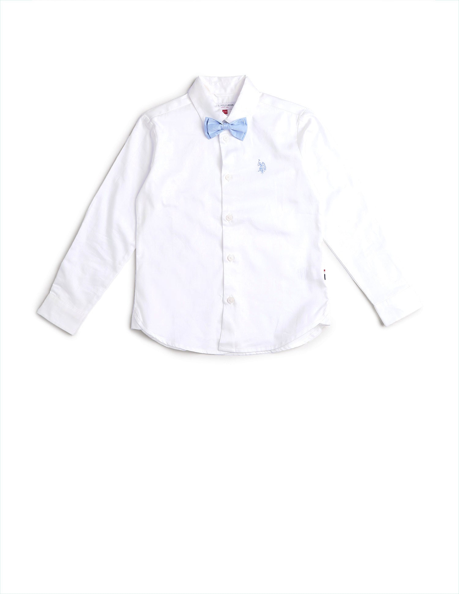 Boys Pure Cotton Satin Shirt White - U.S. POLO ASSN. | Large