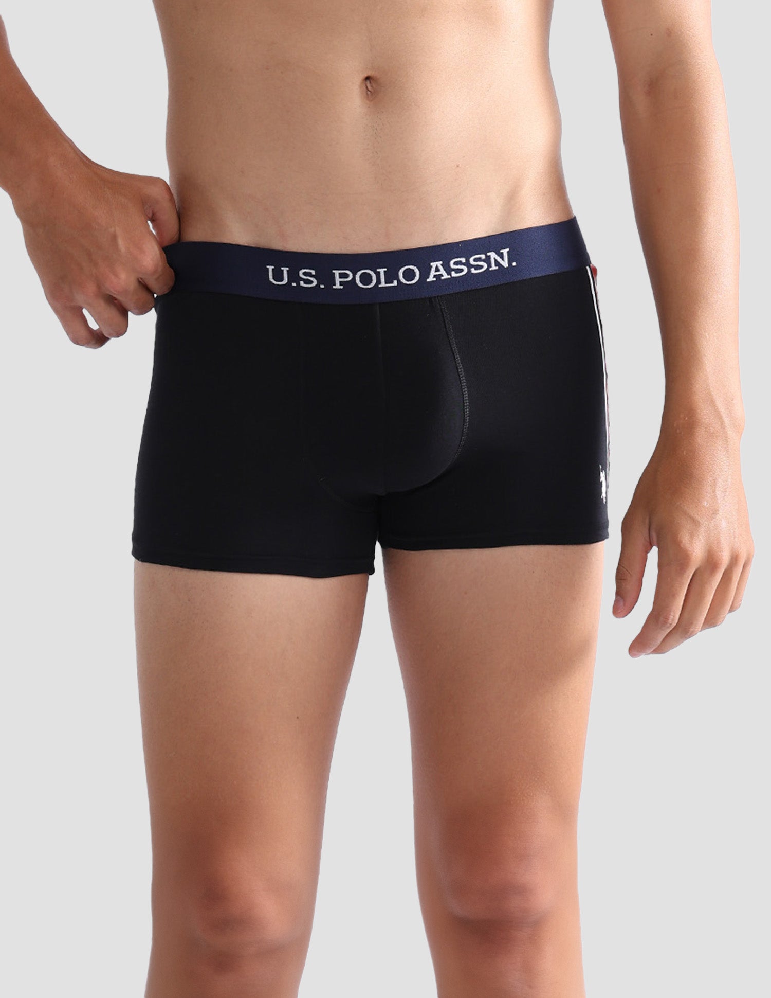 Solid Super Soft ET001 Trunks - Pack Of 1 Black - U.S. POLO ASSN. | Large