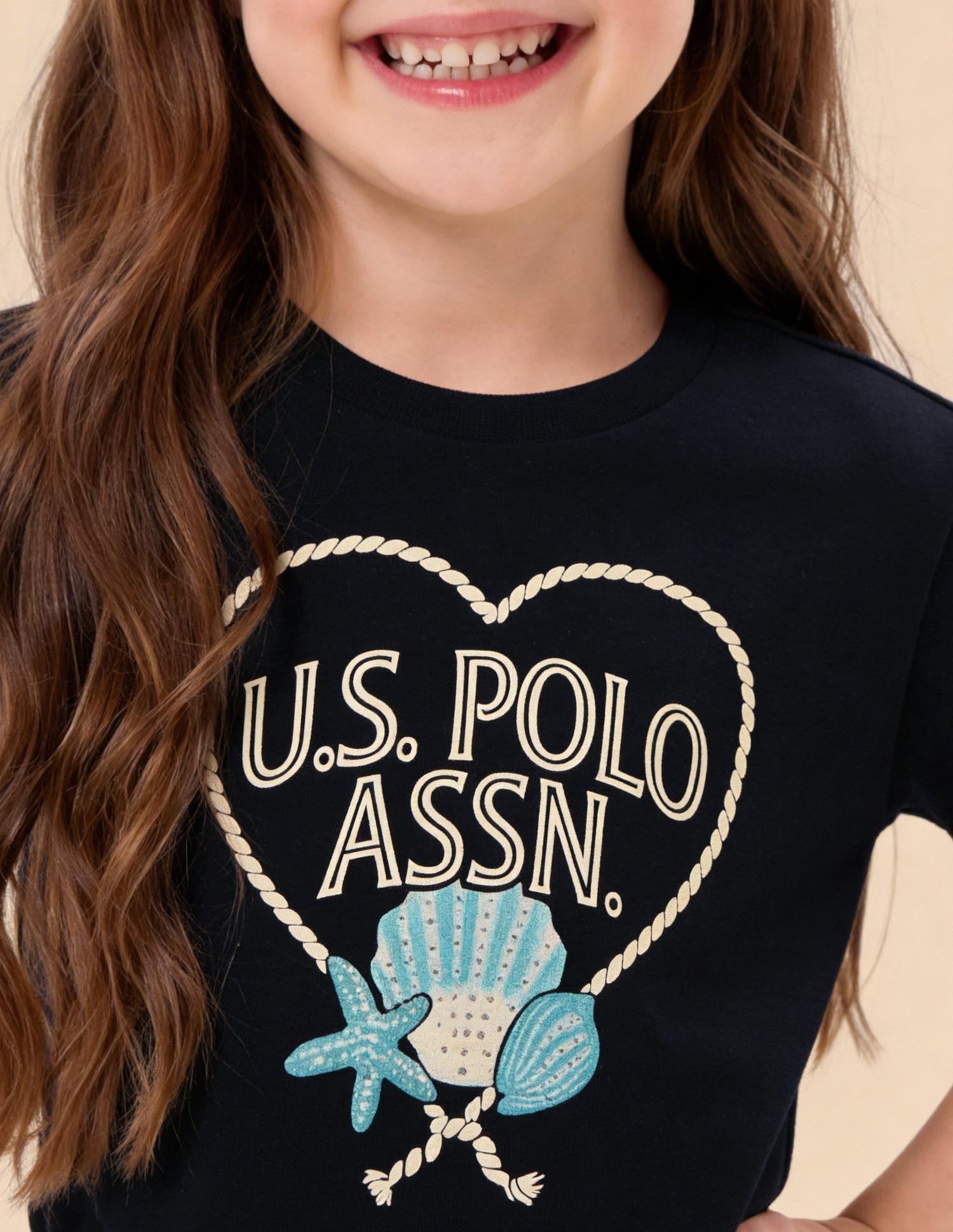 Graphic Brand Printed Pattern Regular Fit Top Navy - U.S. Polo Assn. India | Large