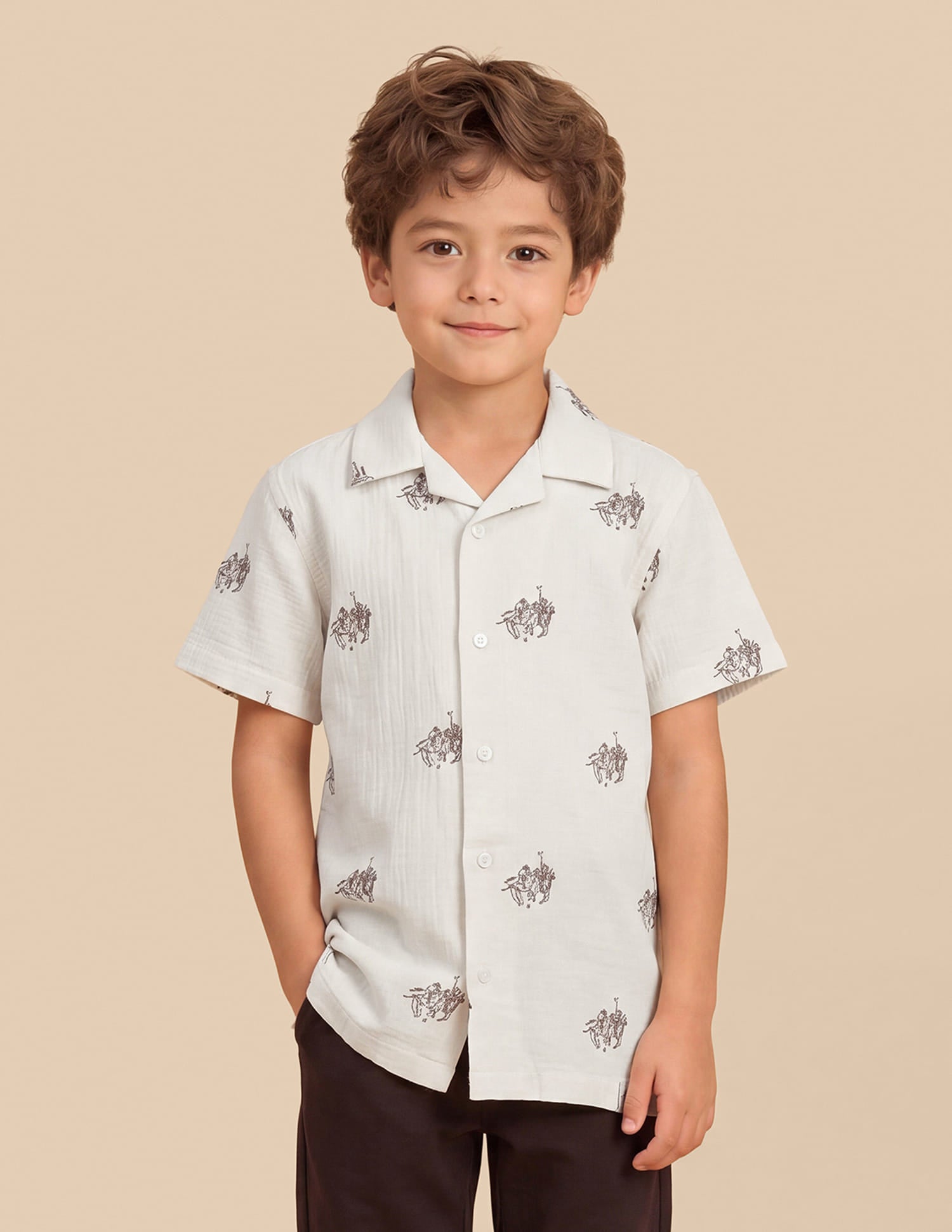 Embroidered Regular Fit Shirt White - U.S. Polo Assn. India | Large