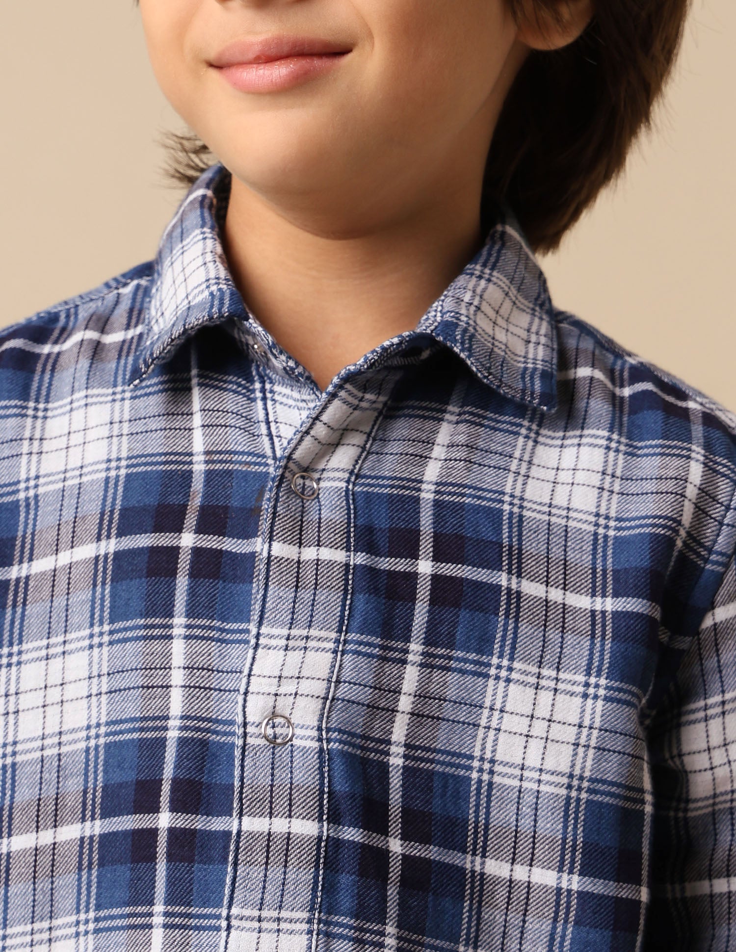Boys All Over Printed Regular Fit Shirt Dark Blue - U.S. POLO ASSN. | Large