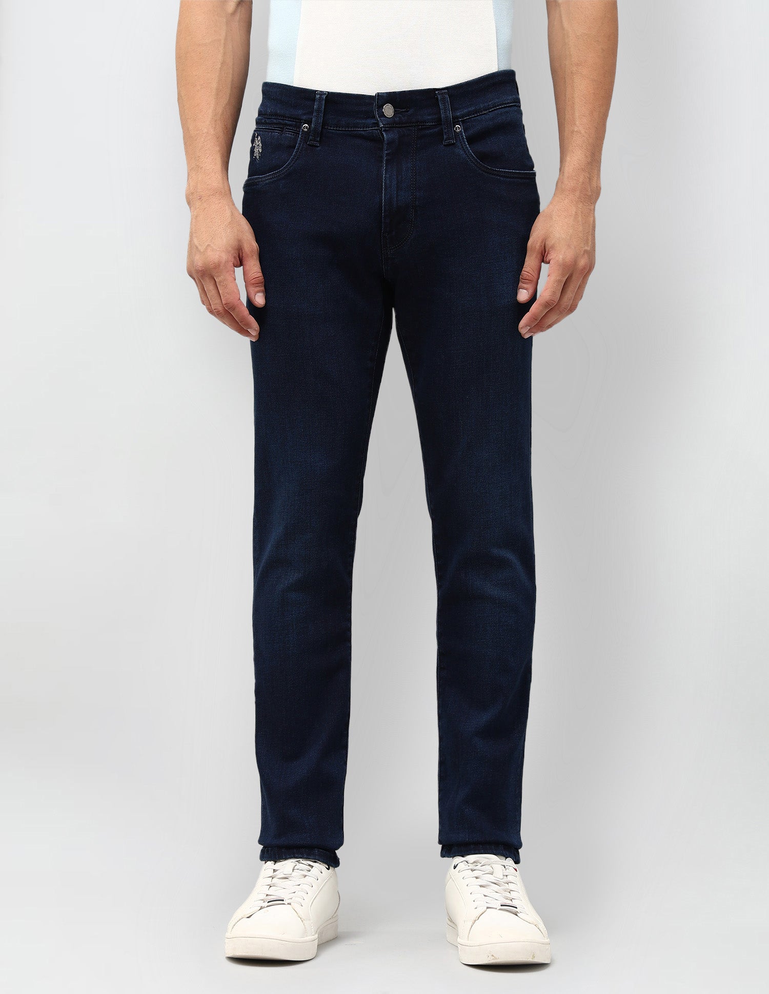 Brandon Slim Tapered Fit Black Gold Jeans Dark Blue - U.S. POLO ASSN. | Large