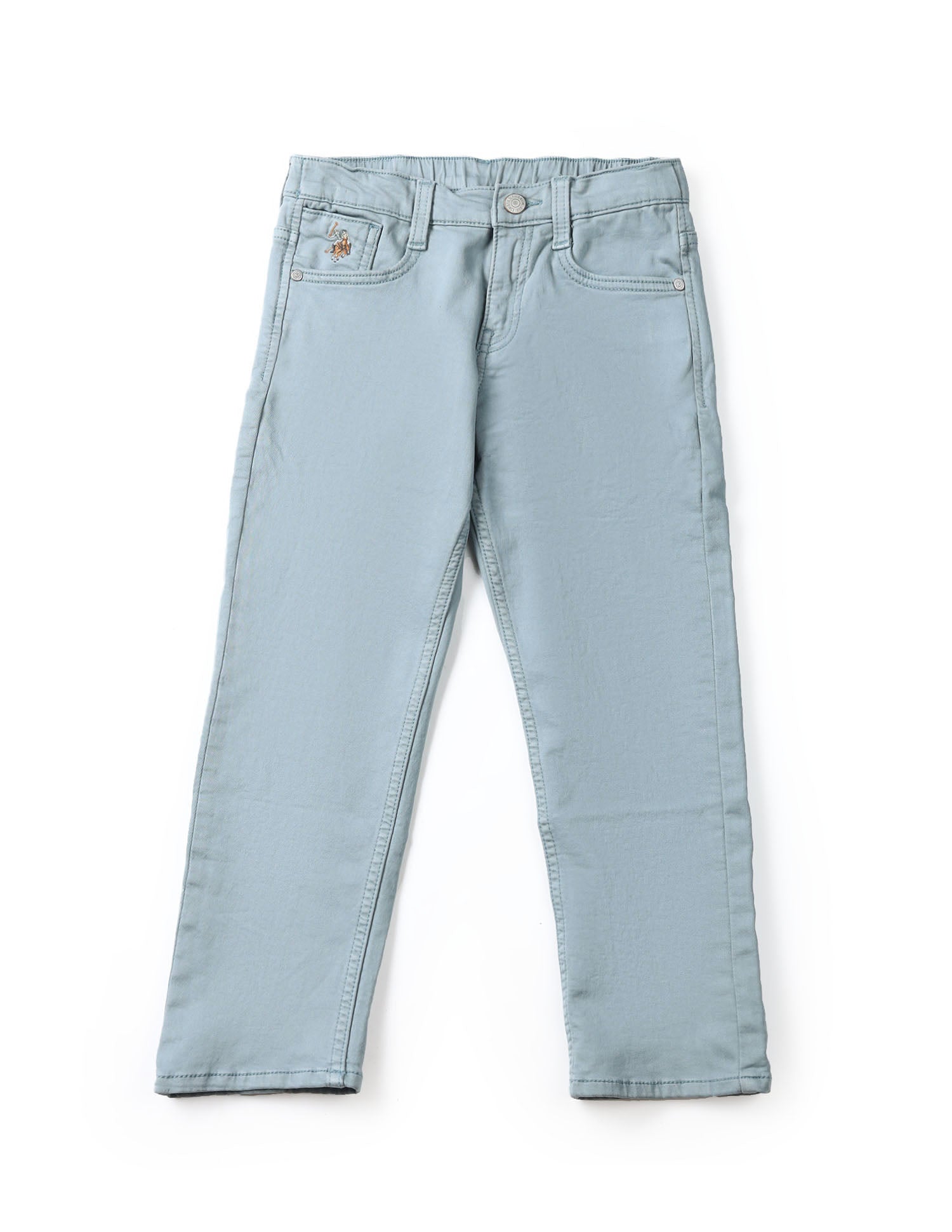 Boys Relaxed Fit Mid Rise Jeans Aqua - U.S. POLO ASSN. | Large