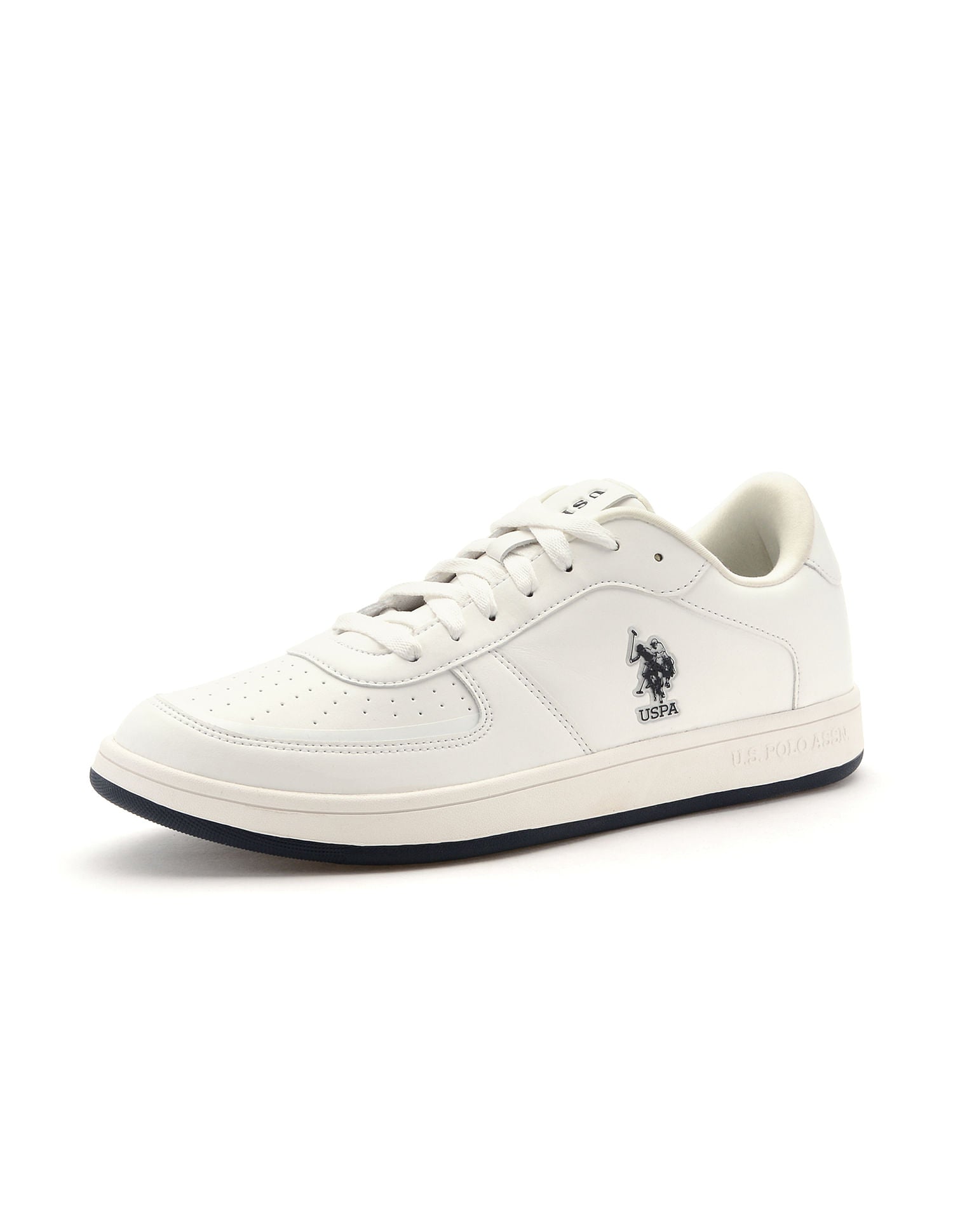Men Rein 2.0 Off White Retro Court Sneakers White - U.S. POLO ASSN. | Large