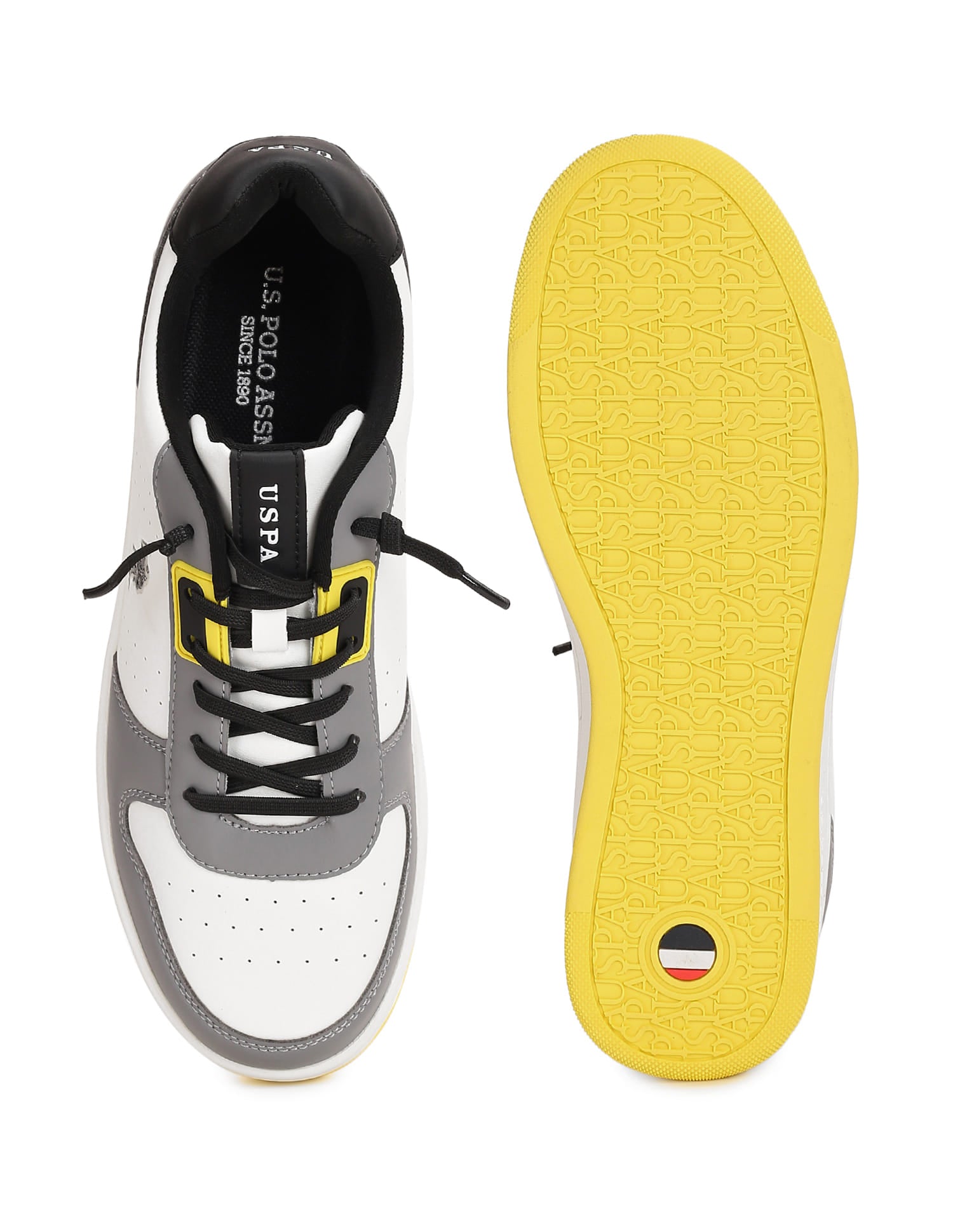 Oakley Perforated Sneakers White and Grey - U.S. Polo Assn. India | Large