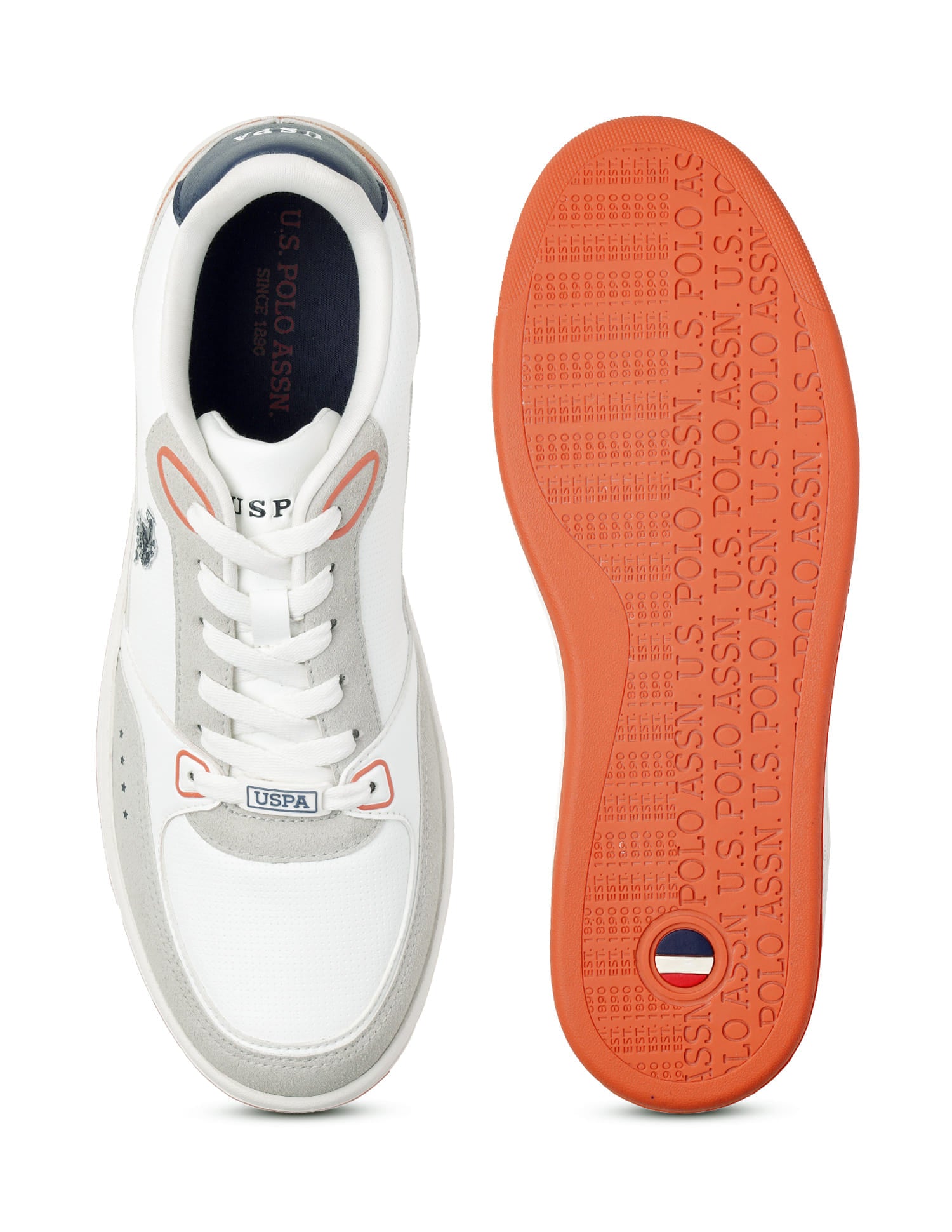Landwin 3.0 Colourblocked Sneakers Orange - U.S. Polo Assn. India | Large