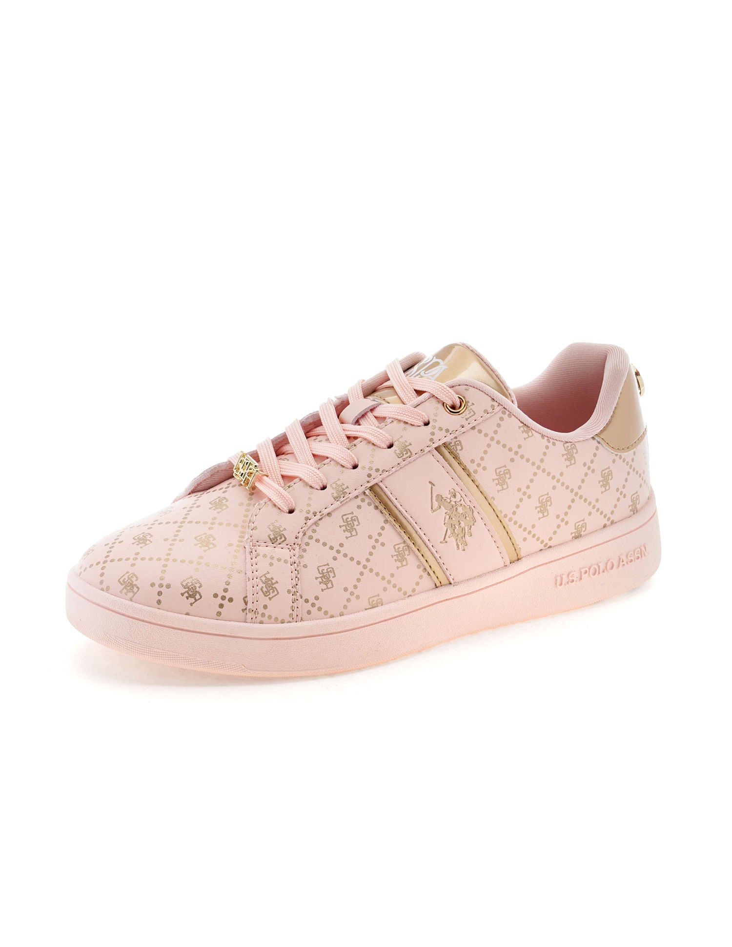Women Monogram Harriet Sneakers Light Pink - U.S. POLO ASSN. | Large