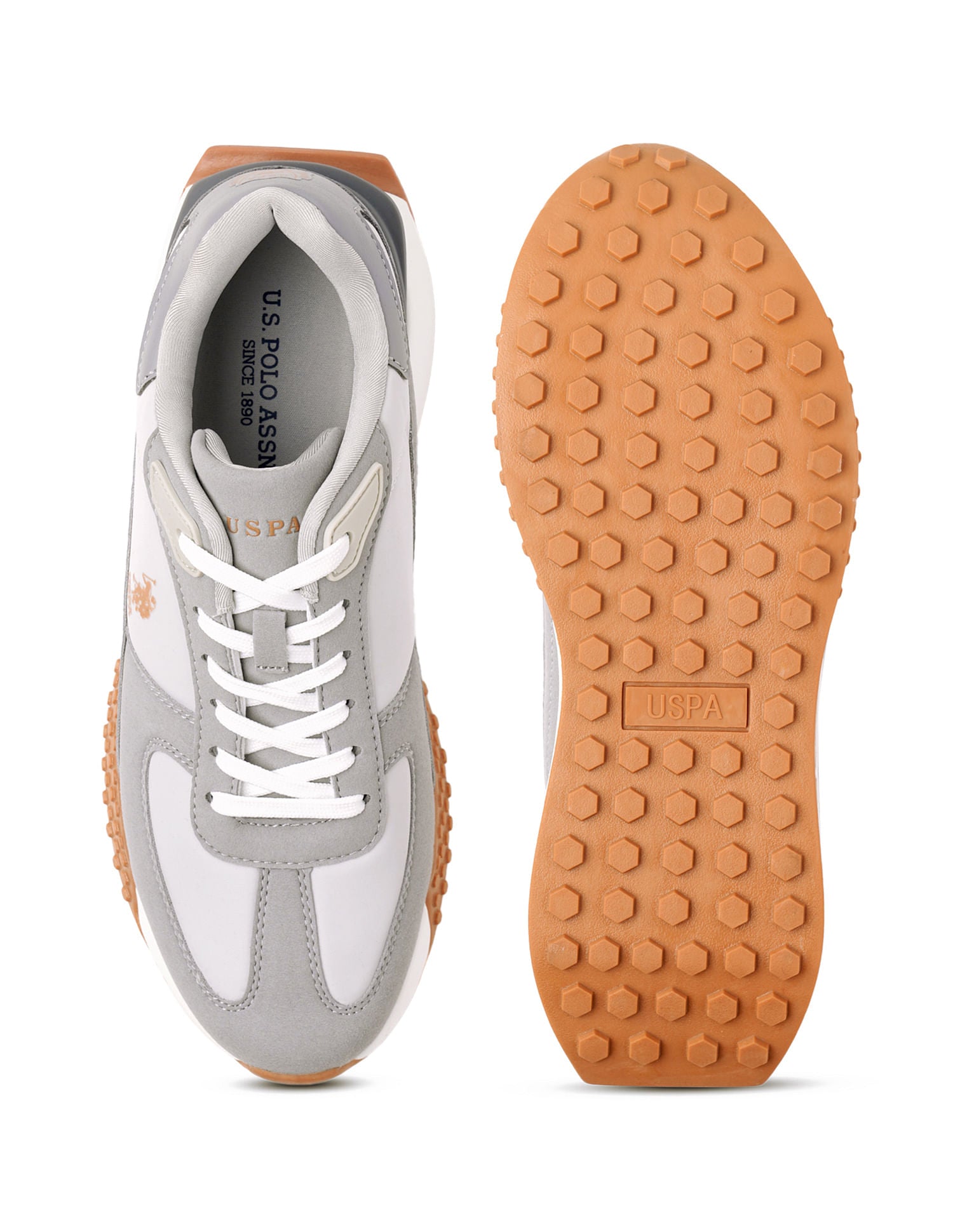 Men Coen Grey Retro Sneakers Grey - U.S. Polo Assn. India | Large