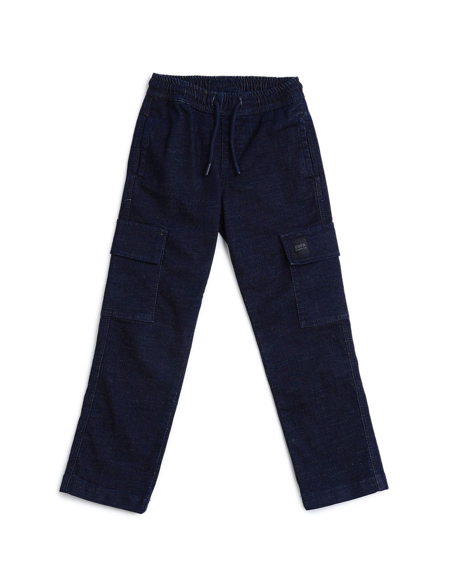 Boys Regular Fit Cargo Jeans Dark Wash - U.S. POLO ASSN. | Large