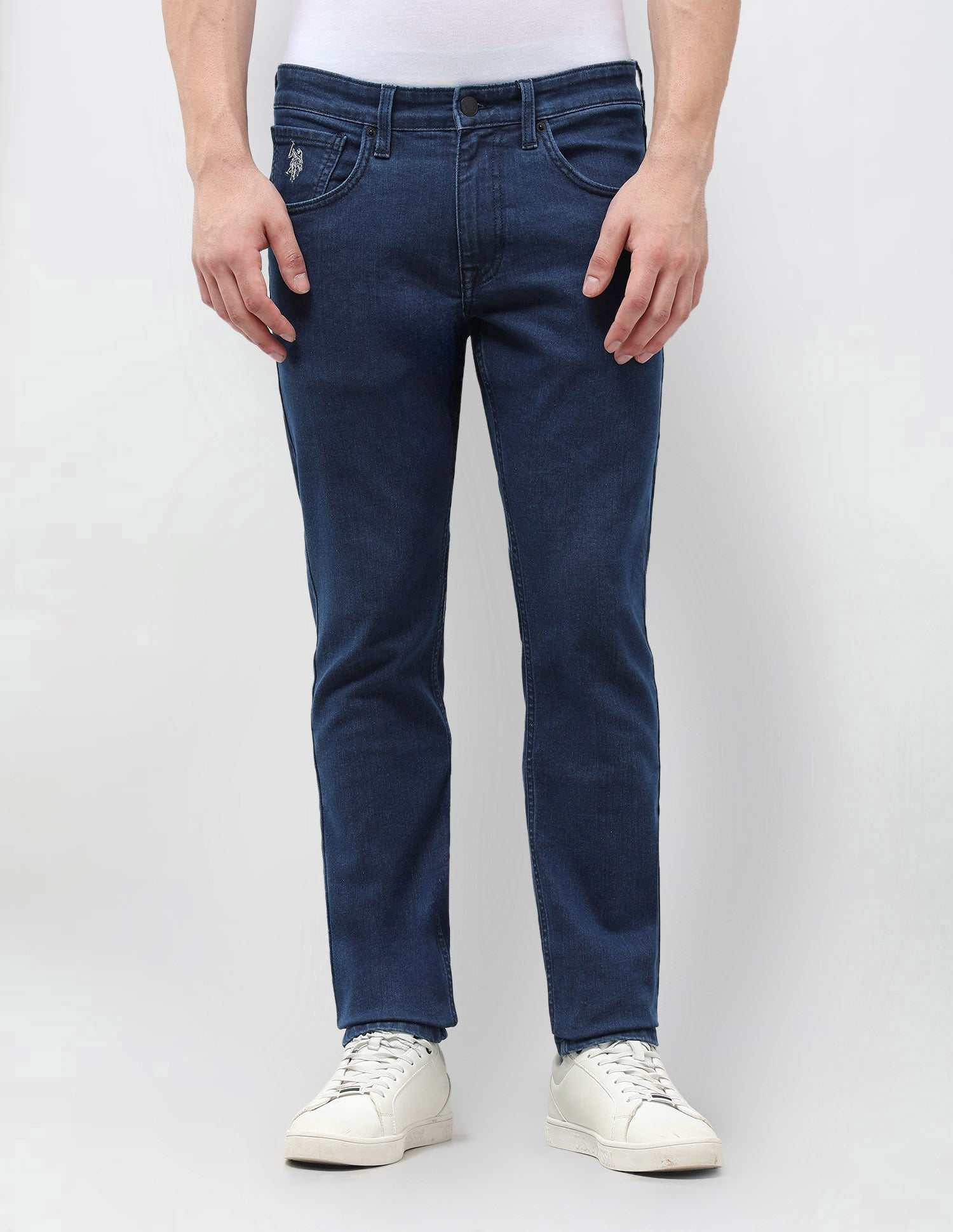 Brandon Slim Tapered Fit Blue Jeans Indigo - U.S. POLO ASSN. | Large