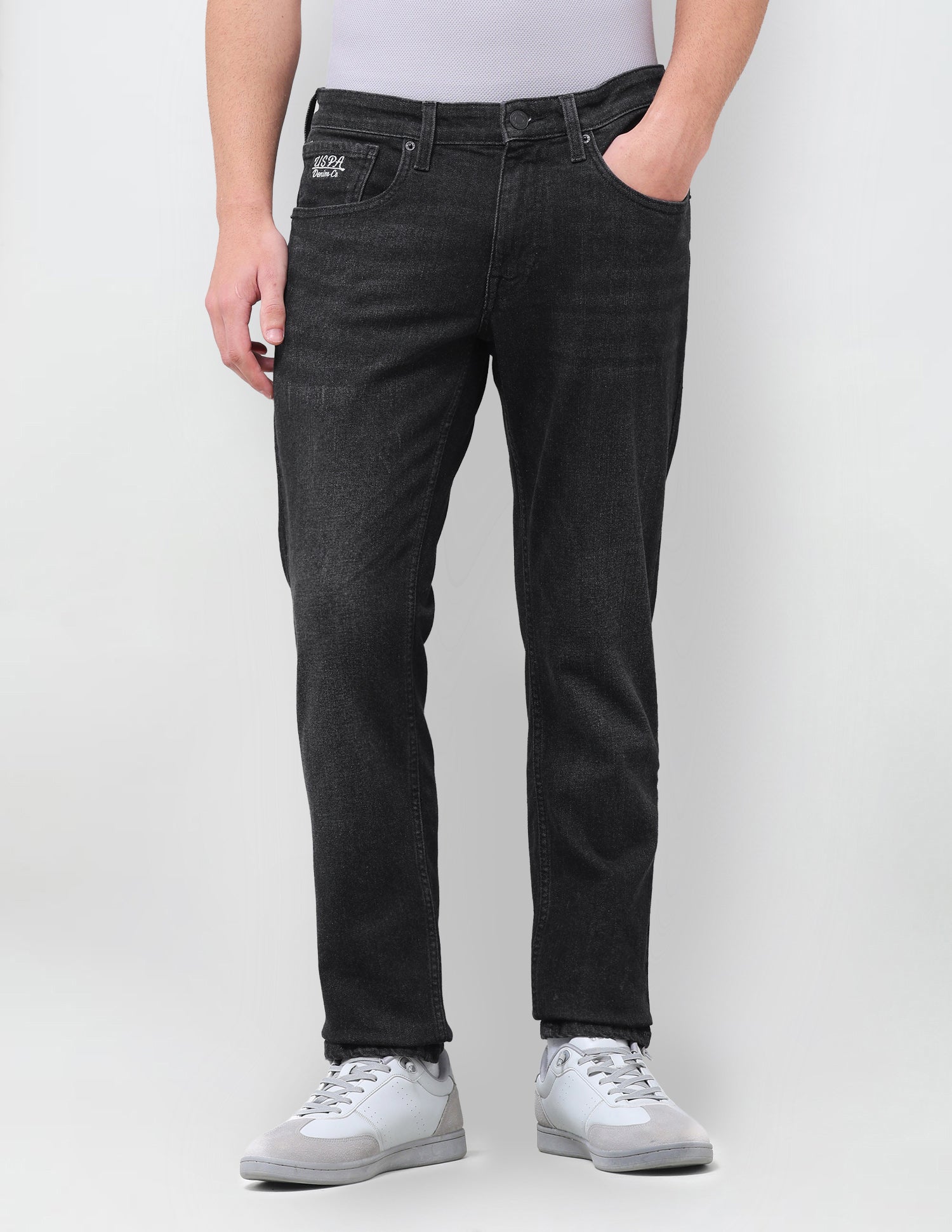 Brandon Slim Tapered Fit Black Jeans Black - U.S. Polo Assn. India | Large