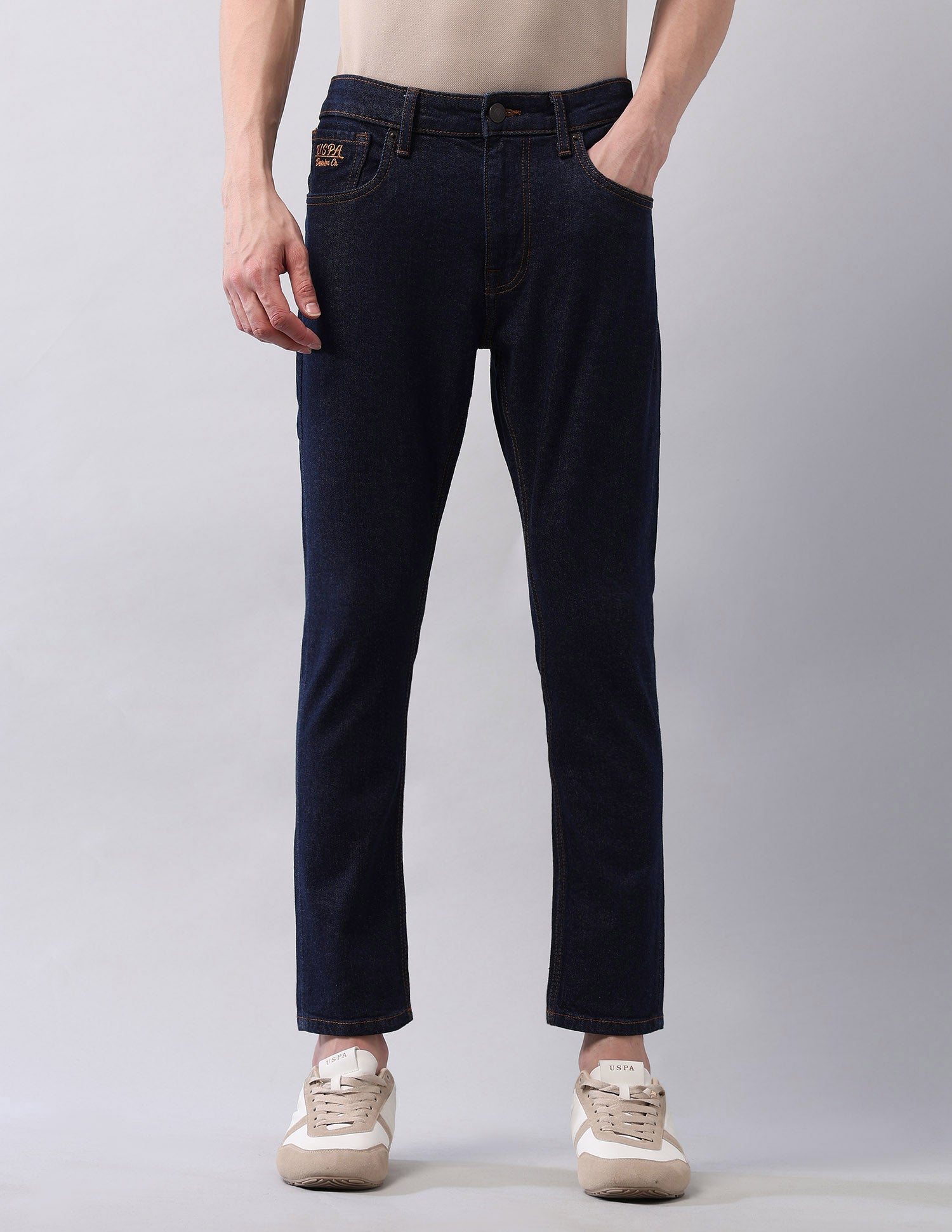 Henry Tapered Fit Blue Jeans Blue - U.S. Polo Assn. India | Large