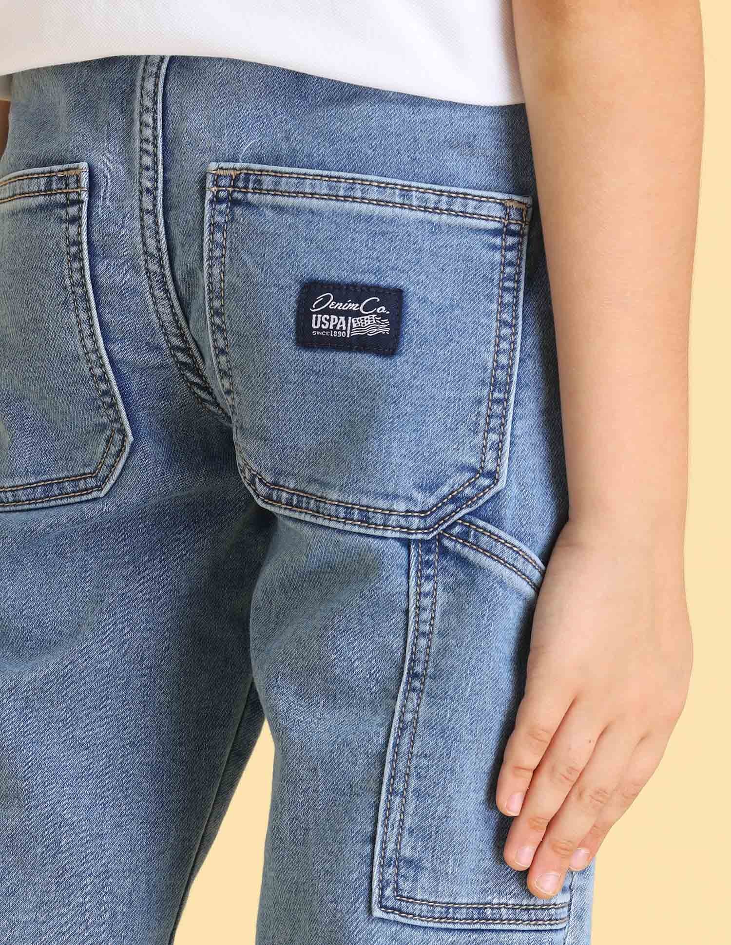 UKJEN564 LT. BLUE Boys Jeans Light Blue - U.S. POLO ASSN. | Large