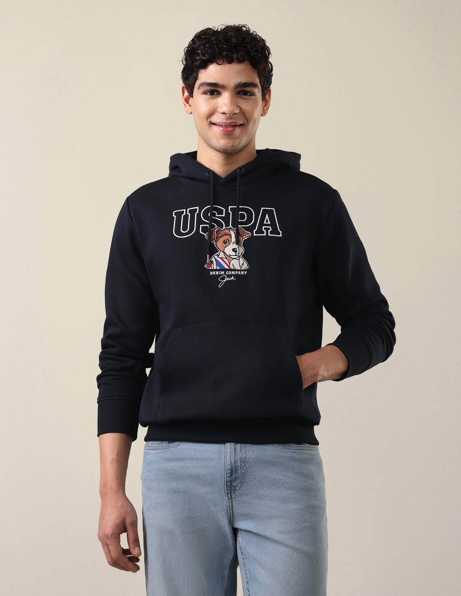 Graphic Brand Embroidered Regular Fit Sweatshirt Navy - U.S. Polo Assn. India | Large