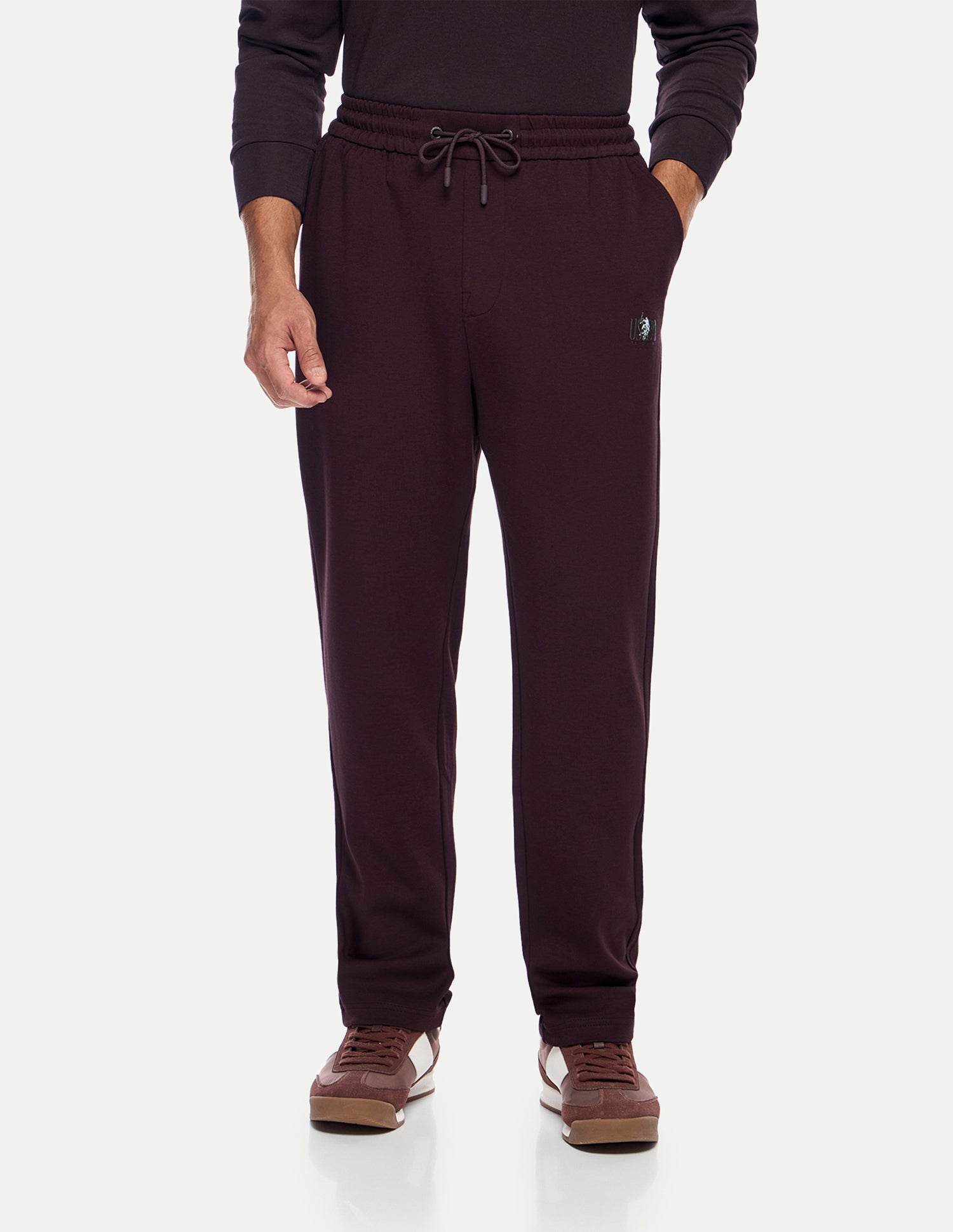 Mid Rise Regular Fit Track Pants Wine - U.S. Polo Assn. India | Large