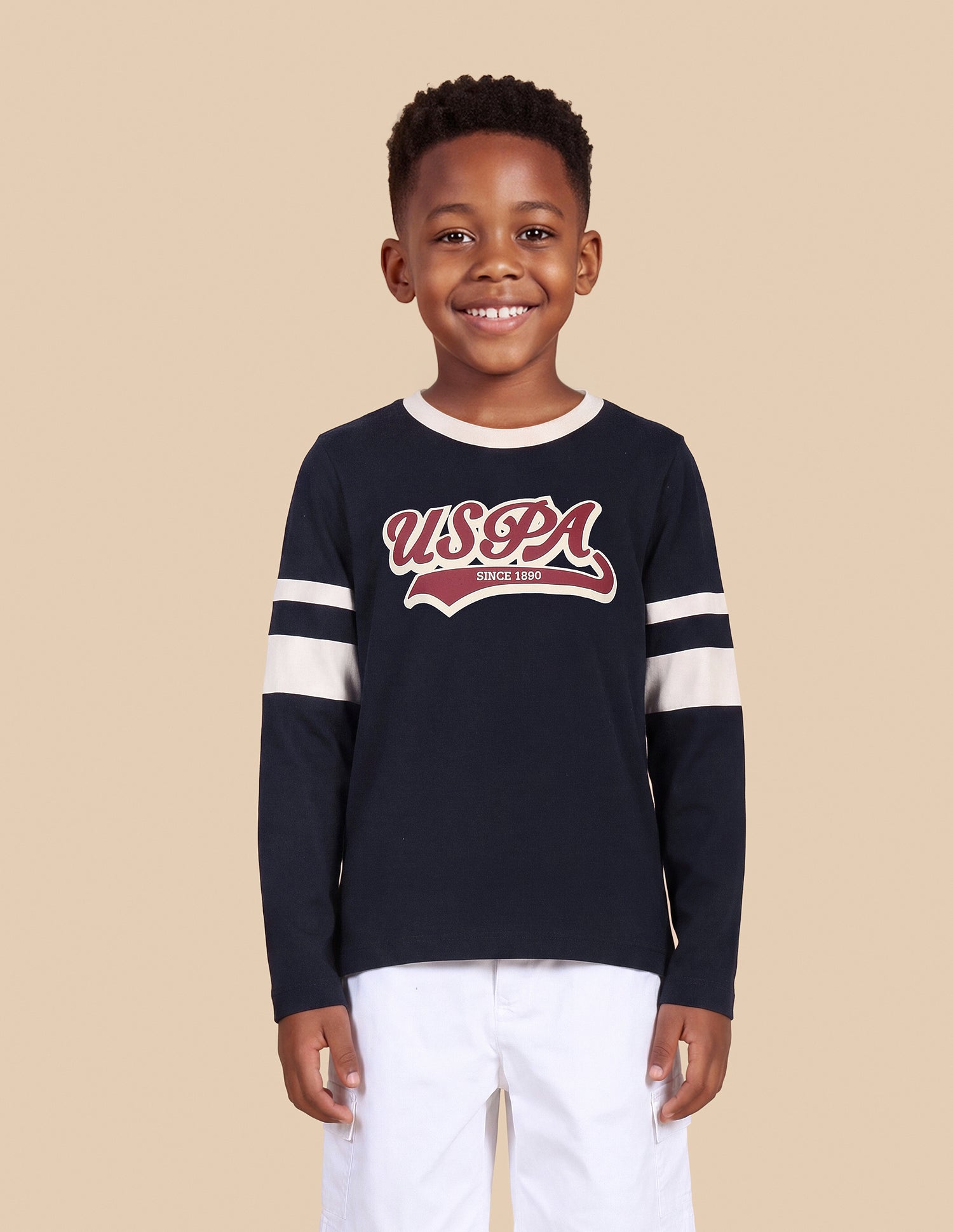Brand Printed Regular Fit T-Shirt Navy - U.S. Polo Assn. India | Large