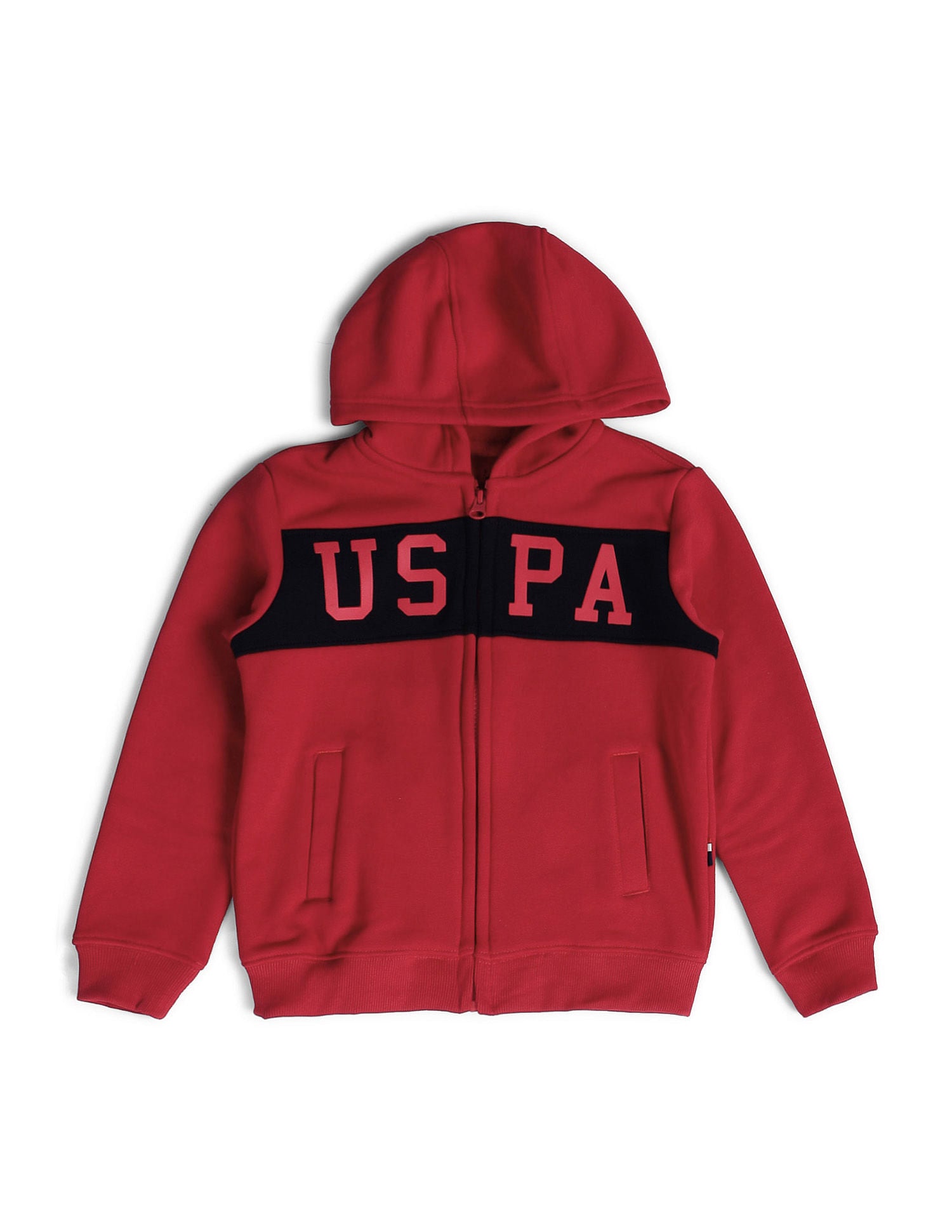 Boys Brand Printed Hooded Sweatshirt Dark Orange - U.S. POLO ASSN. | Large
