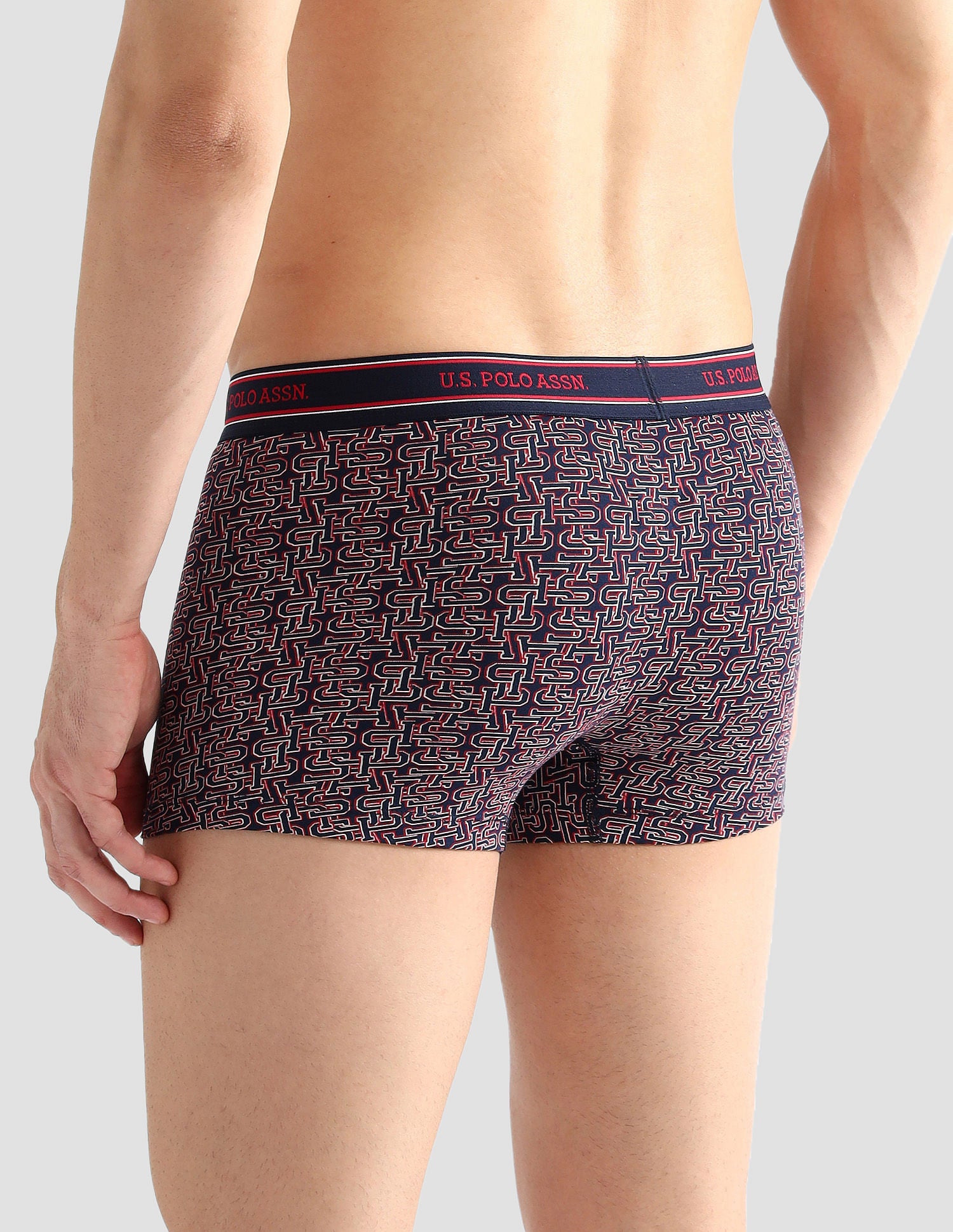 Elasticized Waist Printed I616 Trunks - Pack Of 2 Navy and Fedral Blue - U.S. POLO ASSN. | Large