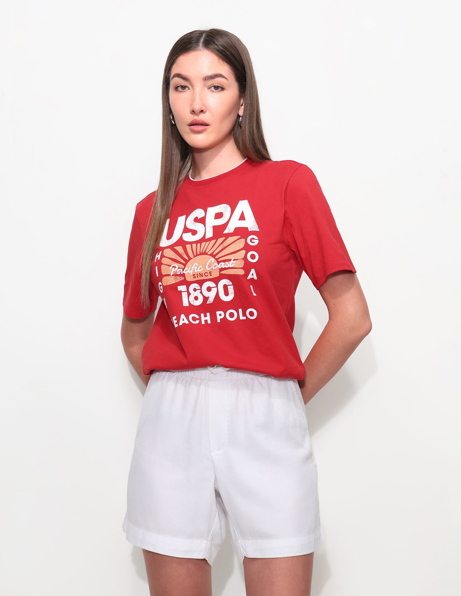 Regular Fit Brand Printed T-Shirt Red - U.S. Polo Assn. India | Large