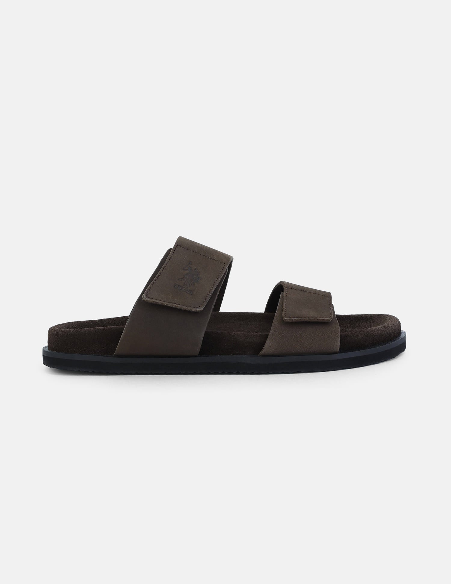 Griz 2.0 Velcro Slippers Dark Brown - U.S. Polo Assn. India | Large