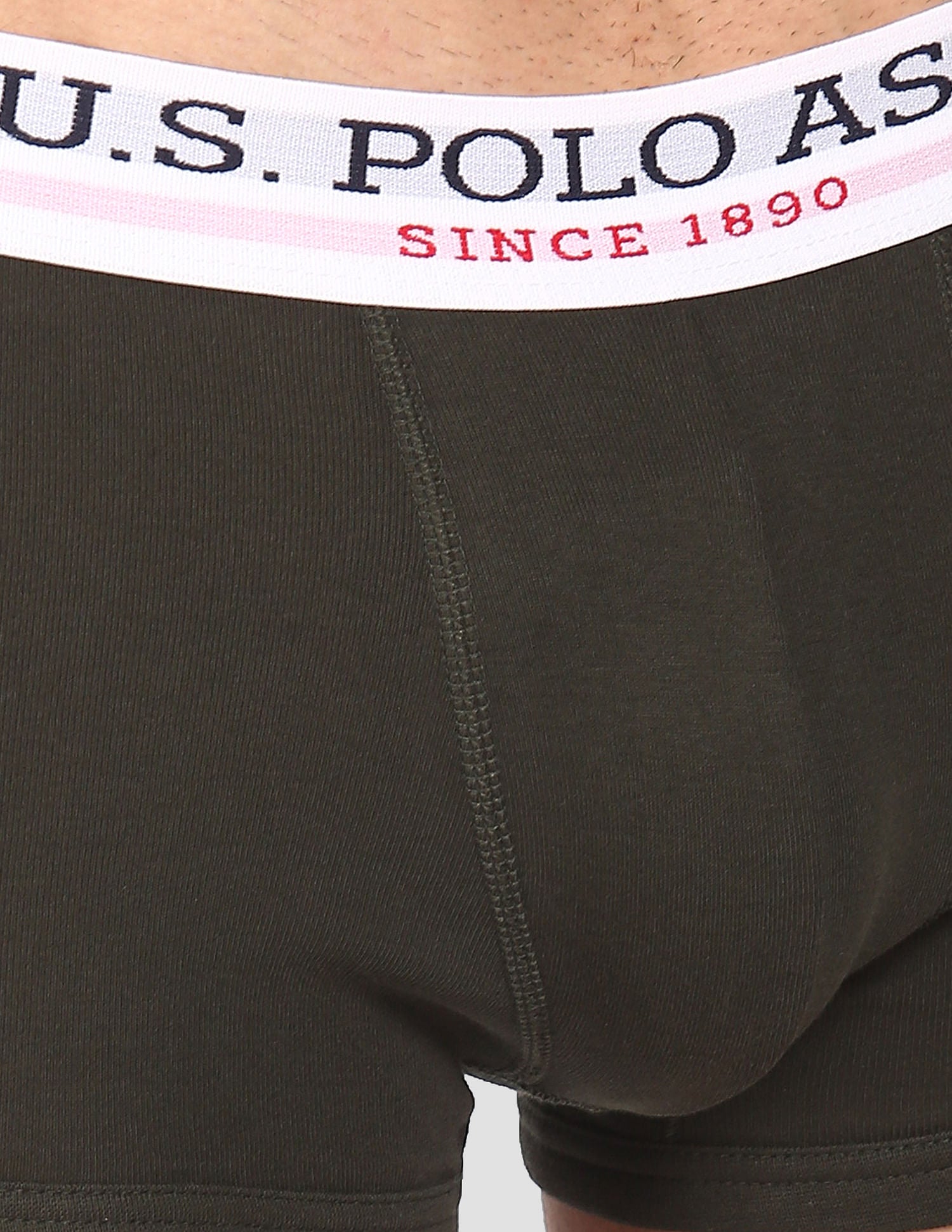 Mid Rise Cotton I641 Trunks - Pack Of 2 Navy and Olive - U.S. POLO ASSN. | Large