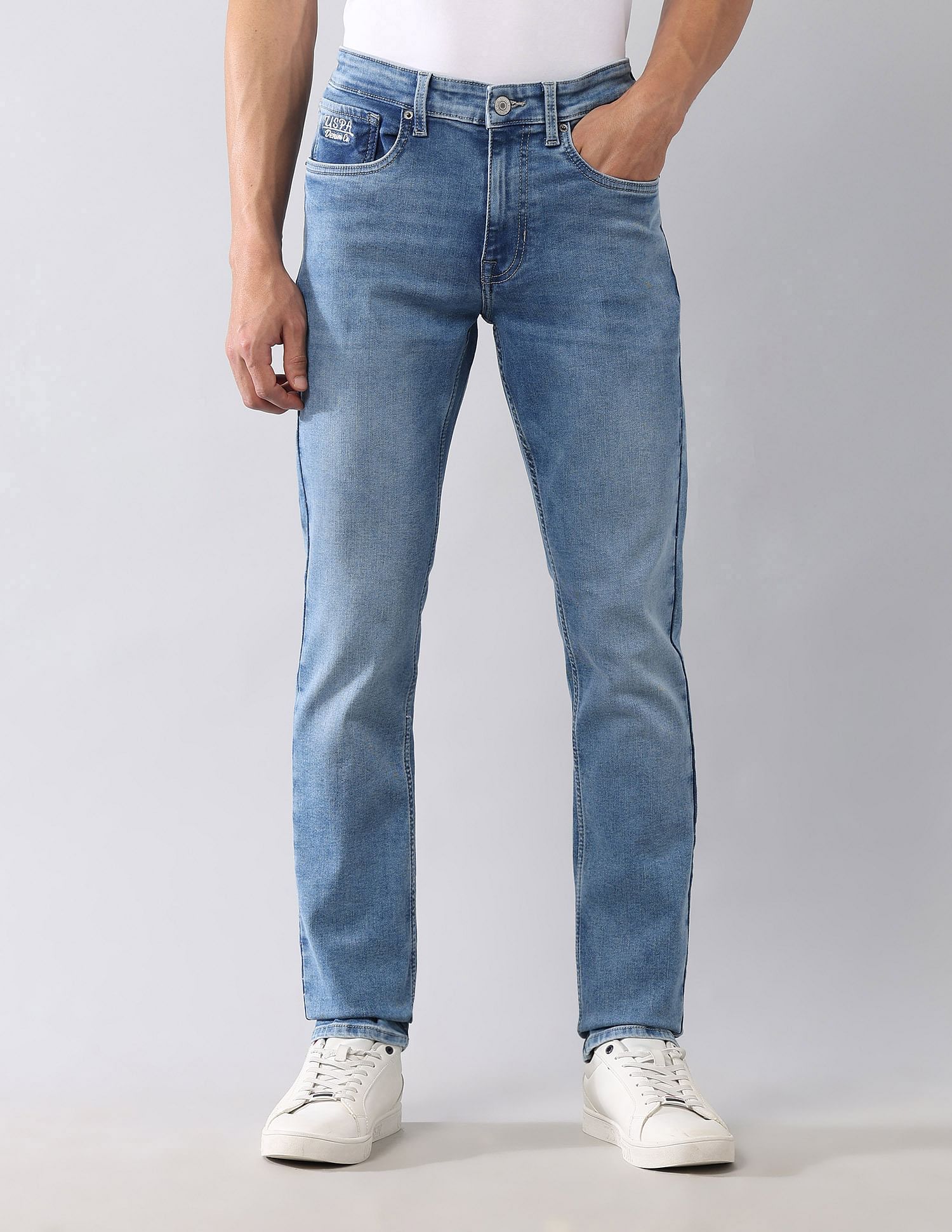 Regallo Skinny Fit Blue Jeans Blue - U.S. Polo Assn. India | Large
