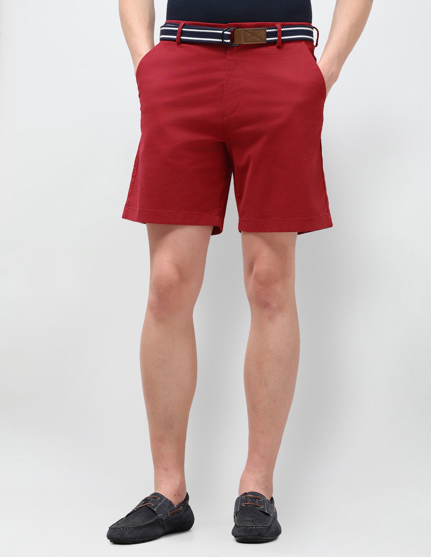 Slim Fit Twill Shorts Red - U.S. Polo Assn. India | Large