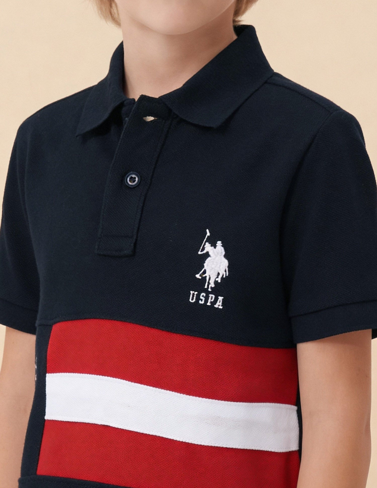 Graphic Printed Regular Fit Polo Shirt Navy - U.S. Polo Assn. India | Large