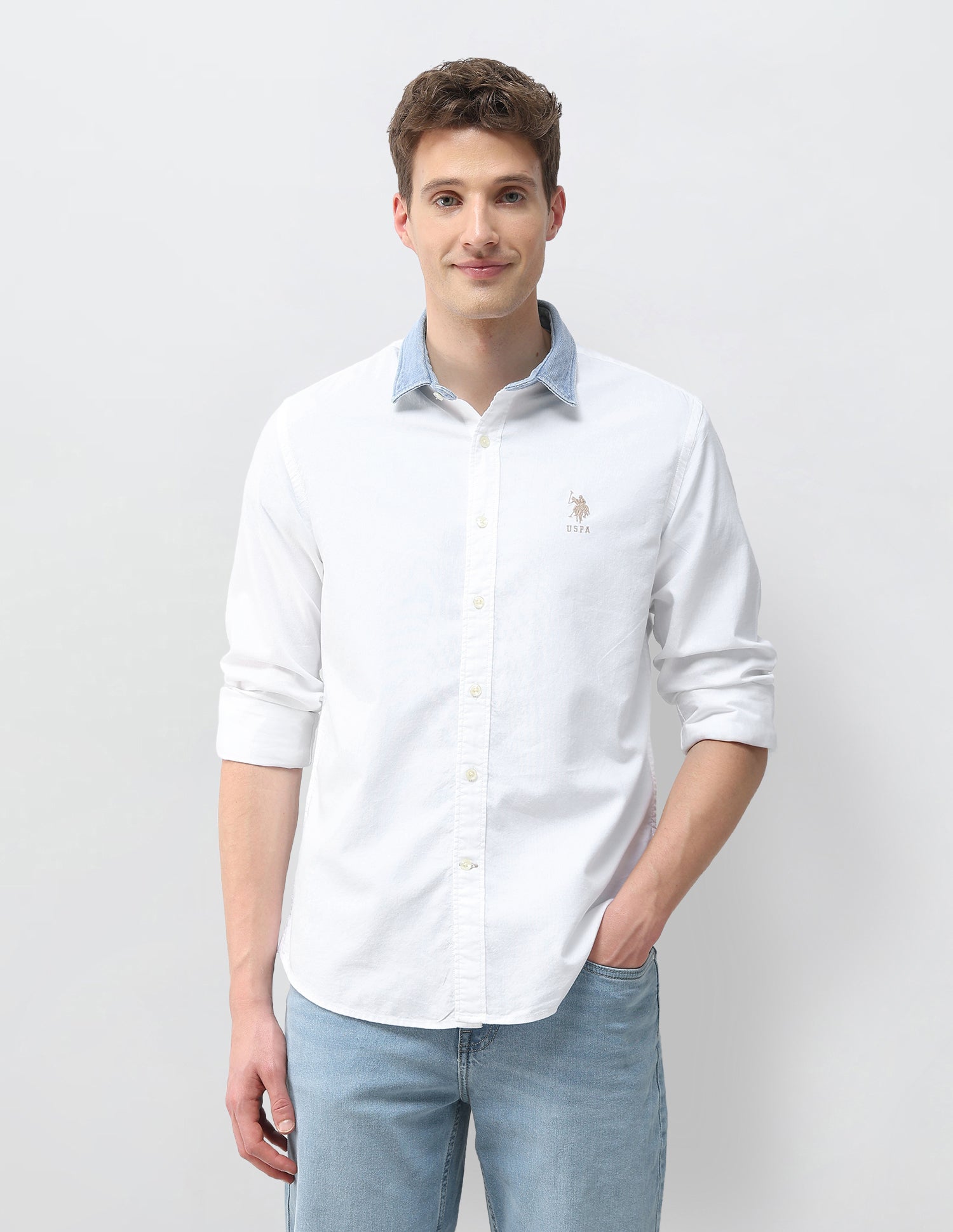 Solid Oxford Shirt White - U.S. Polo Assn. India | Large