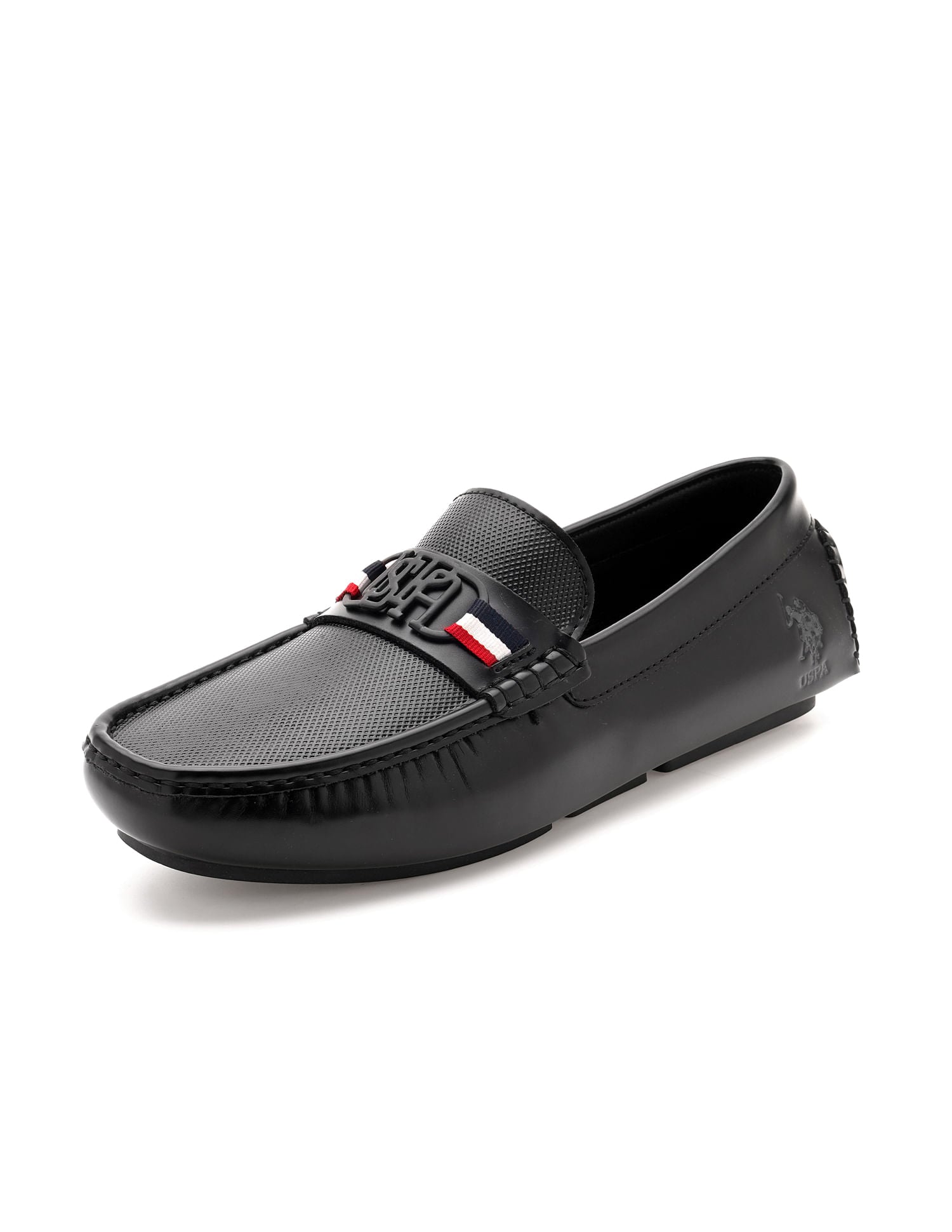 Men Anton Textured Loafer Black - U.S. POLO ASSN. | Large