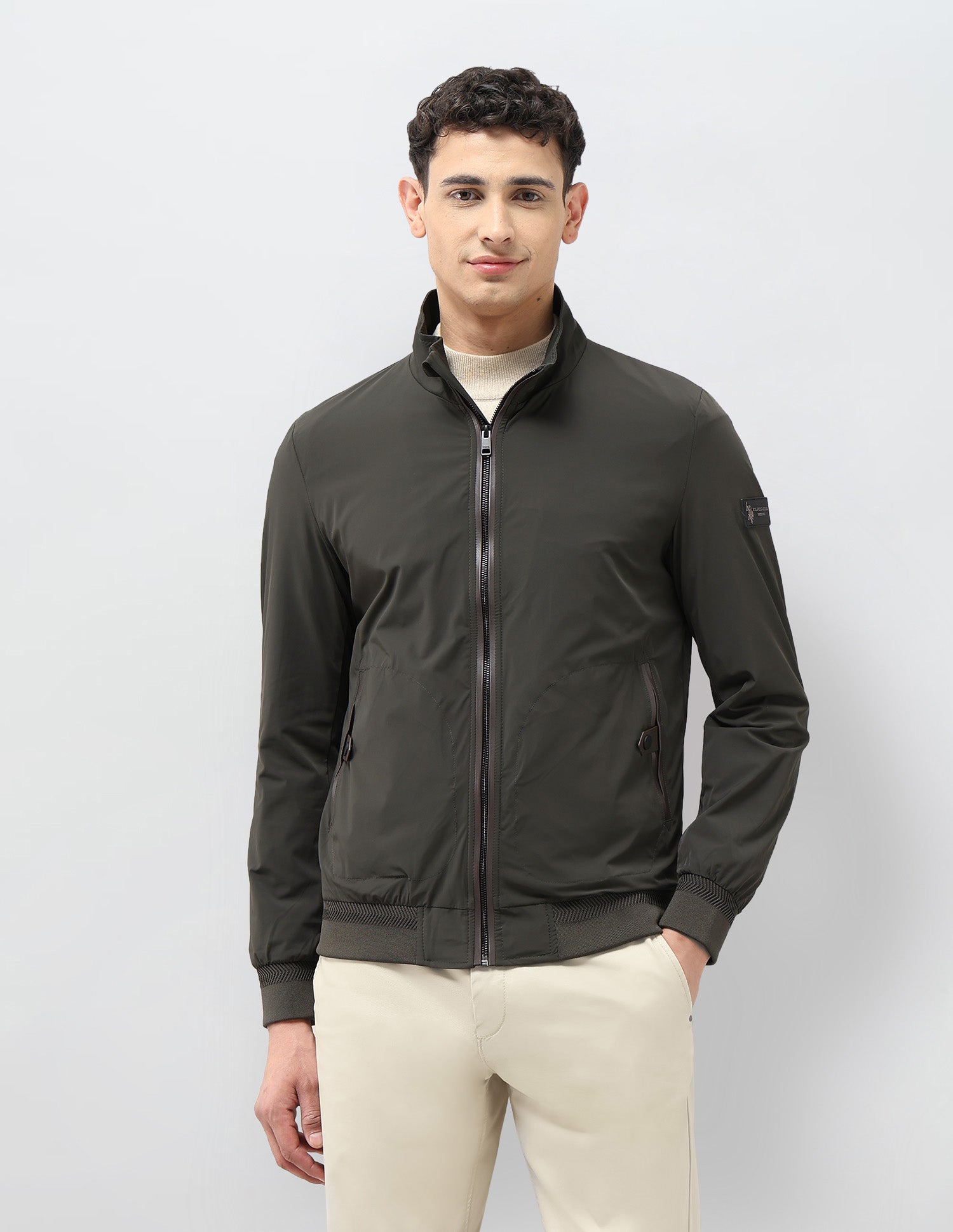 Solid Regular Fit Jacket Grey - U.S. POLO ASSN. | Large