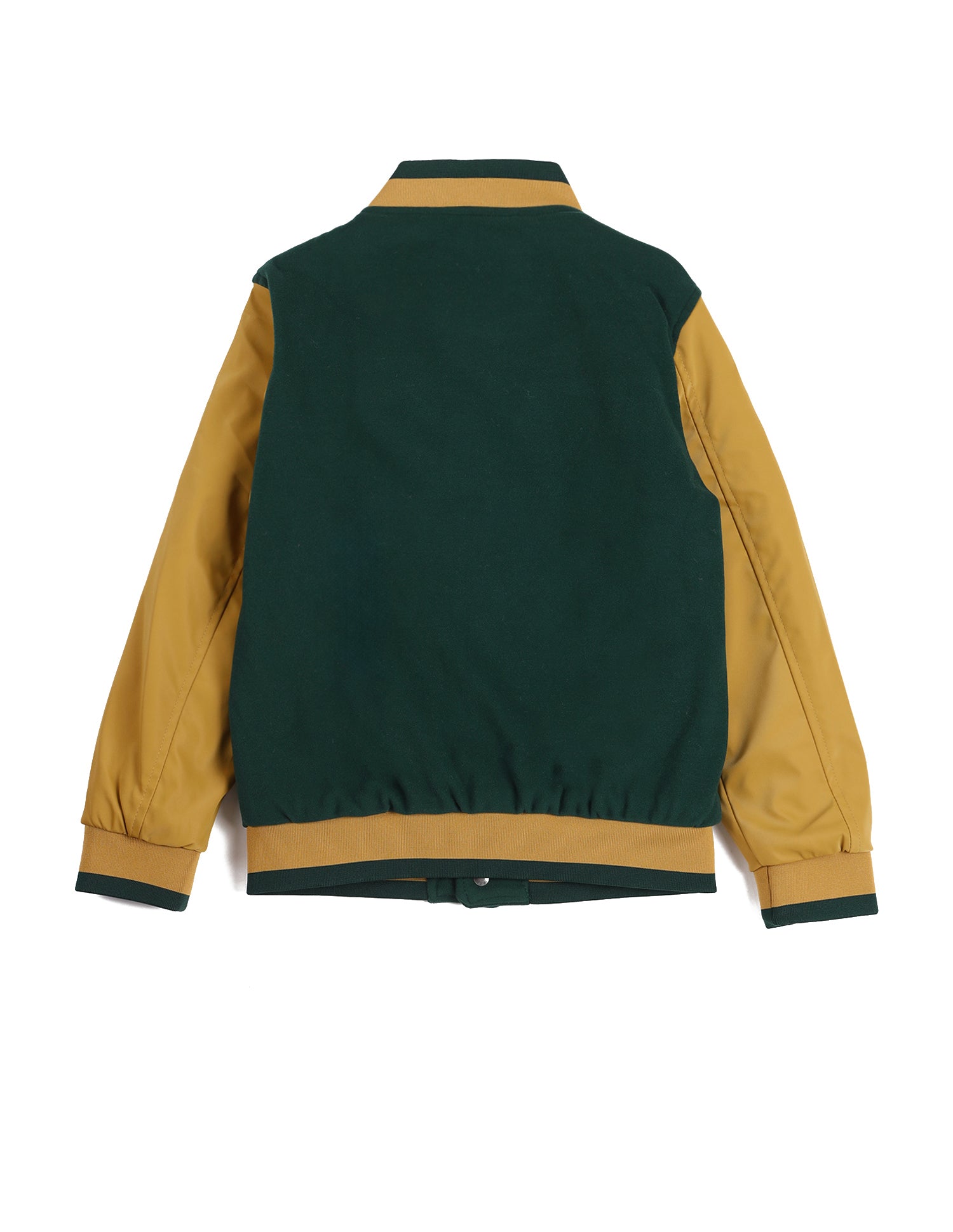 Boys Colour Blocked Spread Collar Jacket Green - U.S. POLO ASSN. | Large