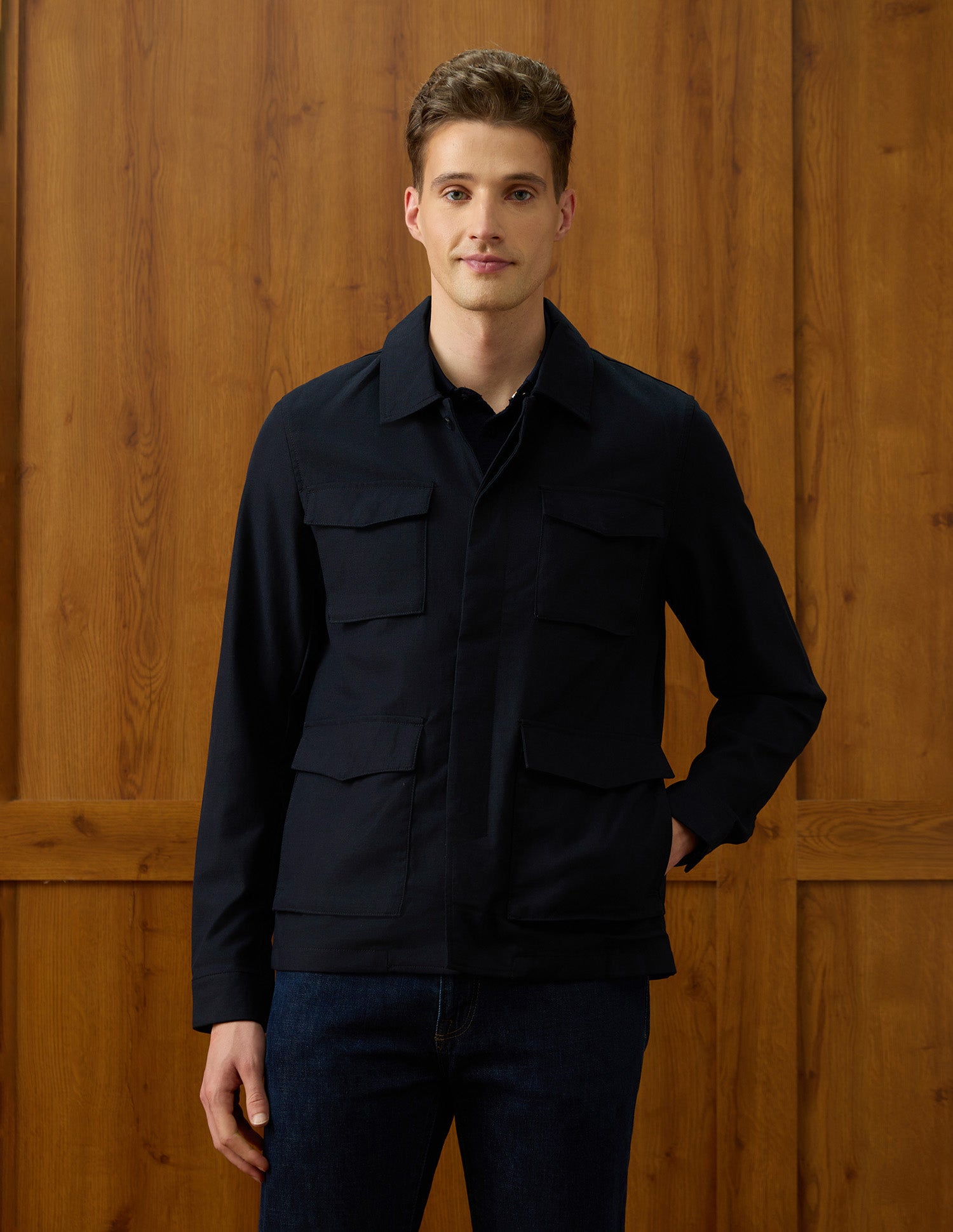 Solid Equestrian Aisle Theater Jacket Navy - U.S. Polo Assn. India | Large