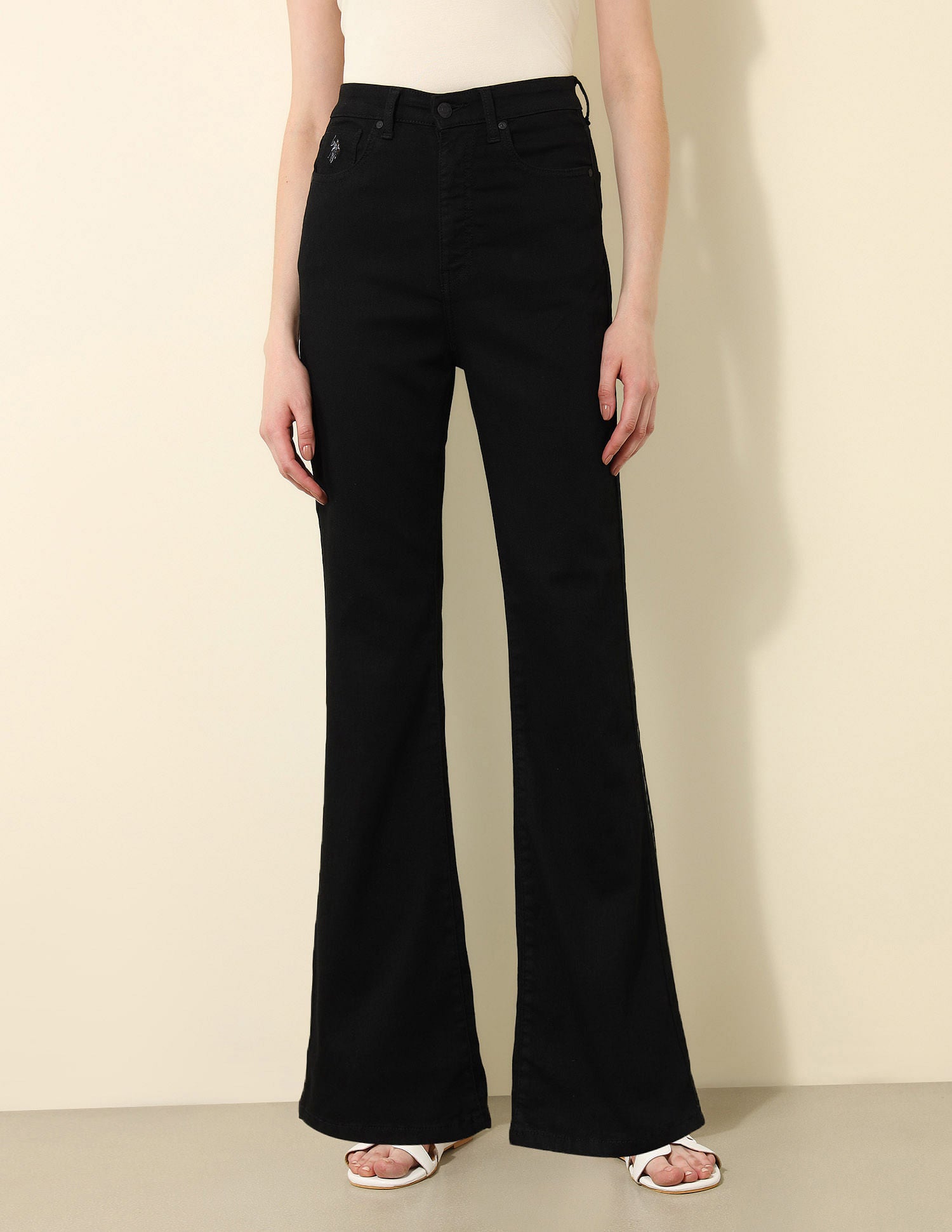 Ultra-High Rise Bootcut Jeans Rinse Black - U.S. POLO ASSN. | Large